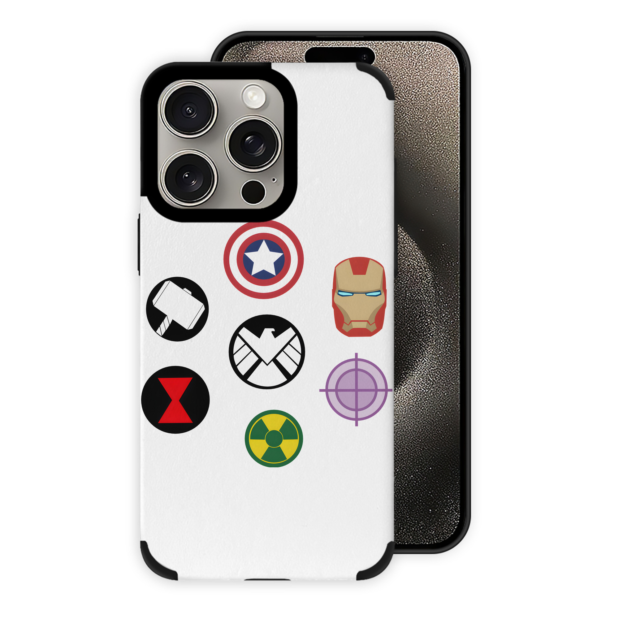 （画像用） アベンジャーズ The Avengers 【iPhone15ProMax対応】 PUレザー スマホケース 耐衝撃＆黄変防止