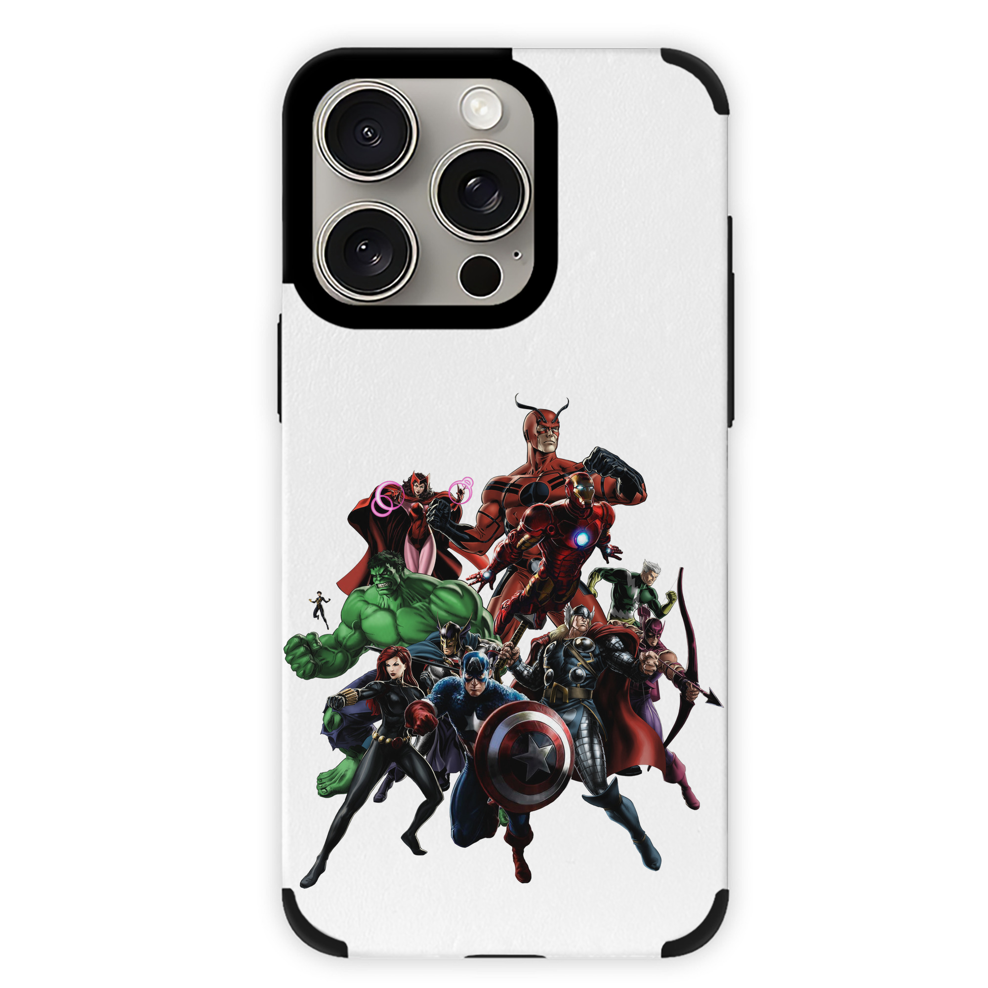 （画像用） アベンジャーズ The Avengers 【iPhone15ProMax対応】 PUレザー スマホケース 耐衝撃＆黄変防止
