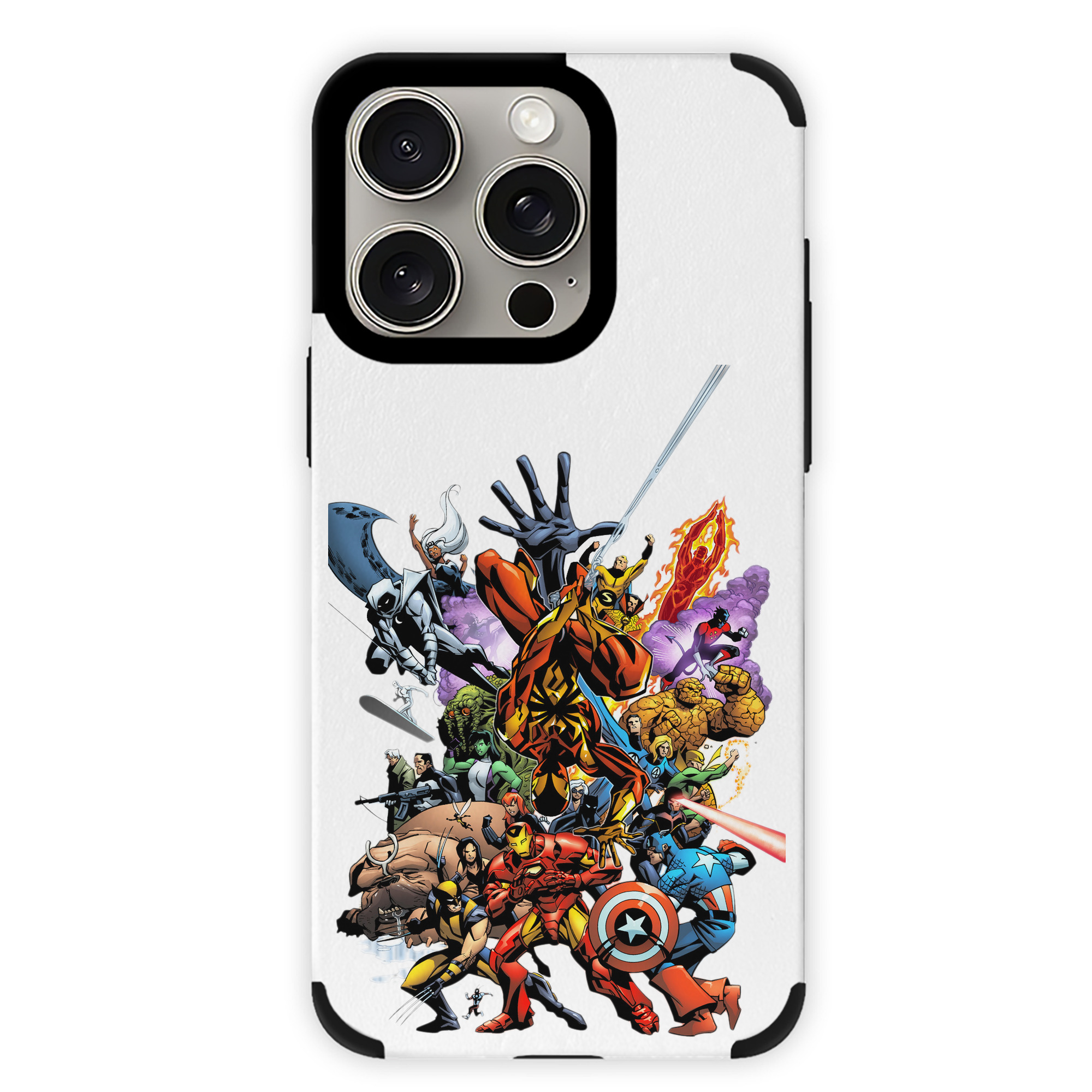 （画像用） アベンジャーズ The Avengers 【iPhone15ProMax対応】 PUレザー スマホケース 耐衝撃＆黄変防止