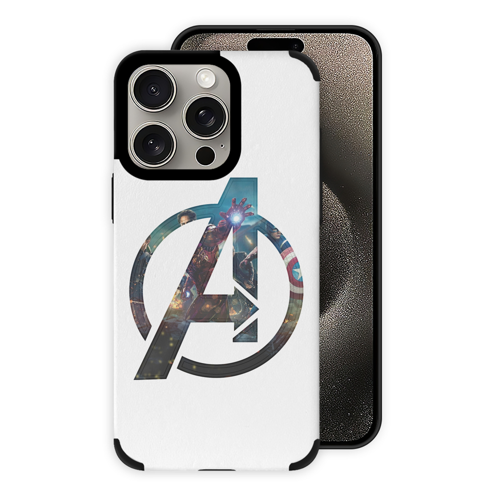 （画像用） アベンジャーズ The Avengers 【iPhone15ProMax対応】 PUレザー スマホケース 耐衝撃＆黄変防止