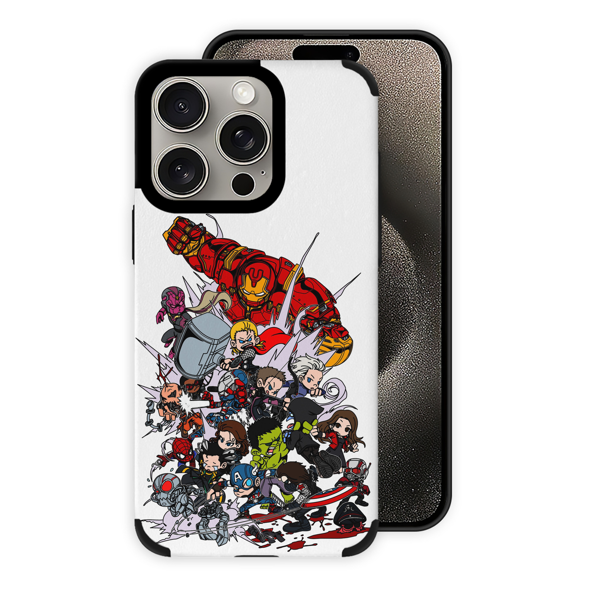 （画像用） アベンジャーズ The Avengers 【iPhone15ProMax対応】 PUレザー スマホケース 耐衝撃＆黄変防止