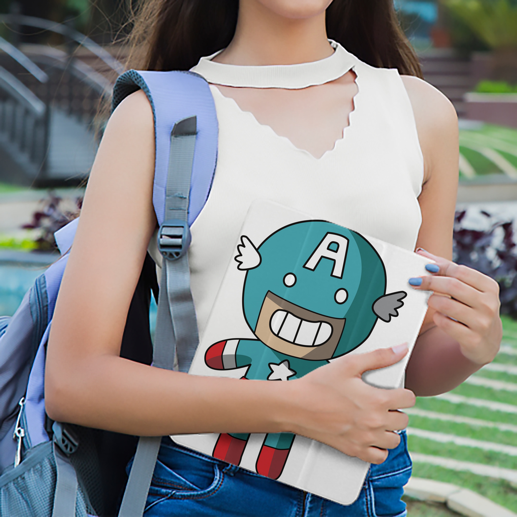 アベンジャーズ The Avengers IPad ケース ペン収納付き 三つ折りスタンド PUレザー×シリコン 対応機種9.5/10.5/10.9インチ