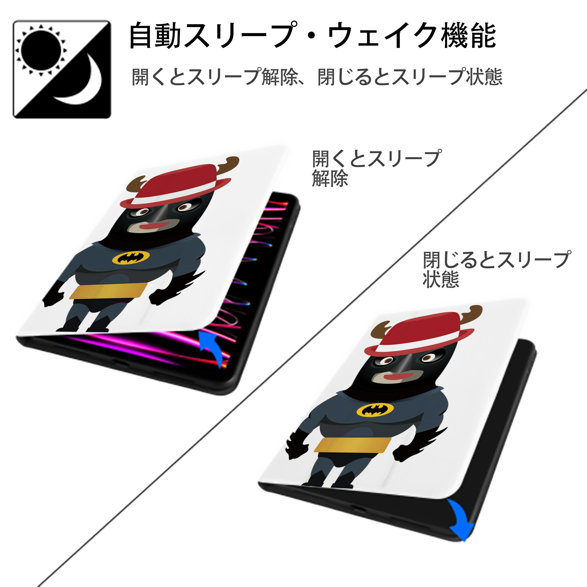 アベンジャーズ The Avengers IPad ケース ペン収納付き 三つ折りスタンド PUレザー×シリコン 対応機種9.5/10.5/10.9インチ