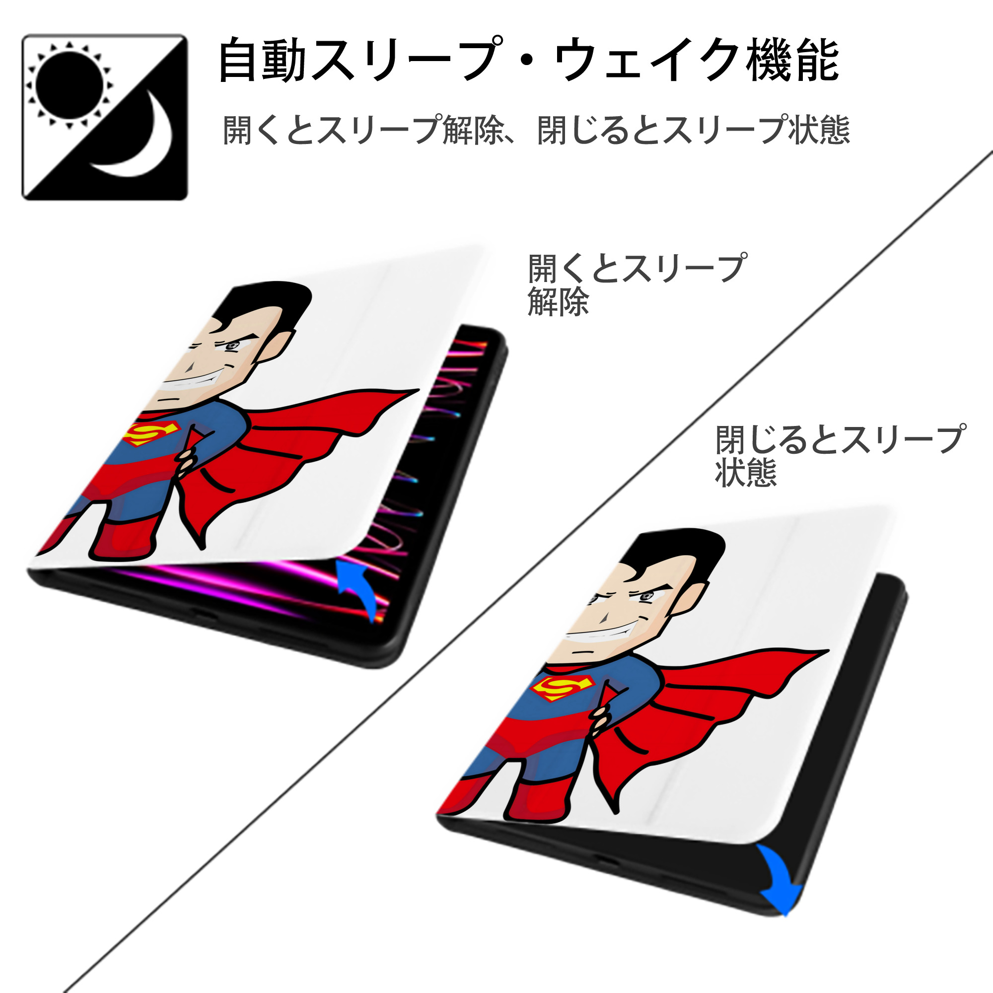 アベンジャーズ The Avengers IPad ケース ペン収納付き 三つ折りスタンド PUレザー×シリコン 対応機種9.5/10.5/10.9インチ