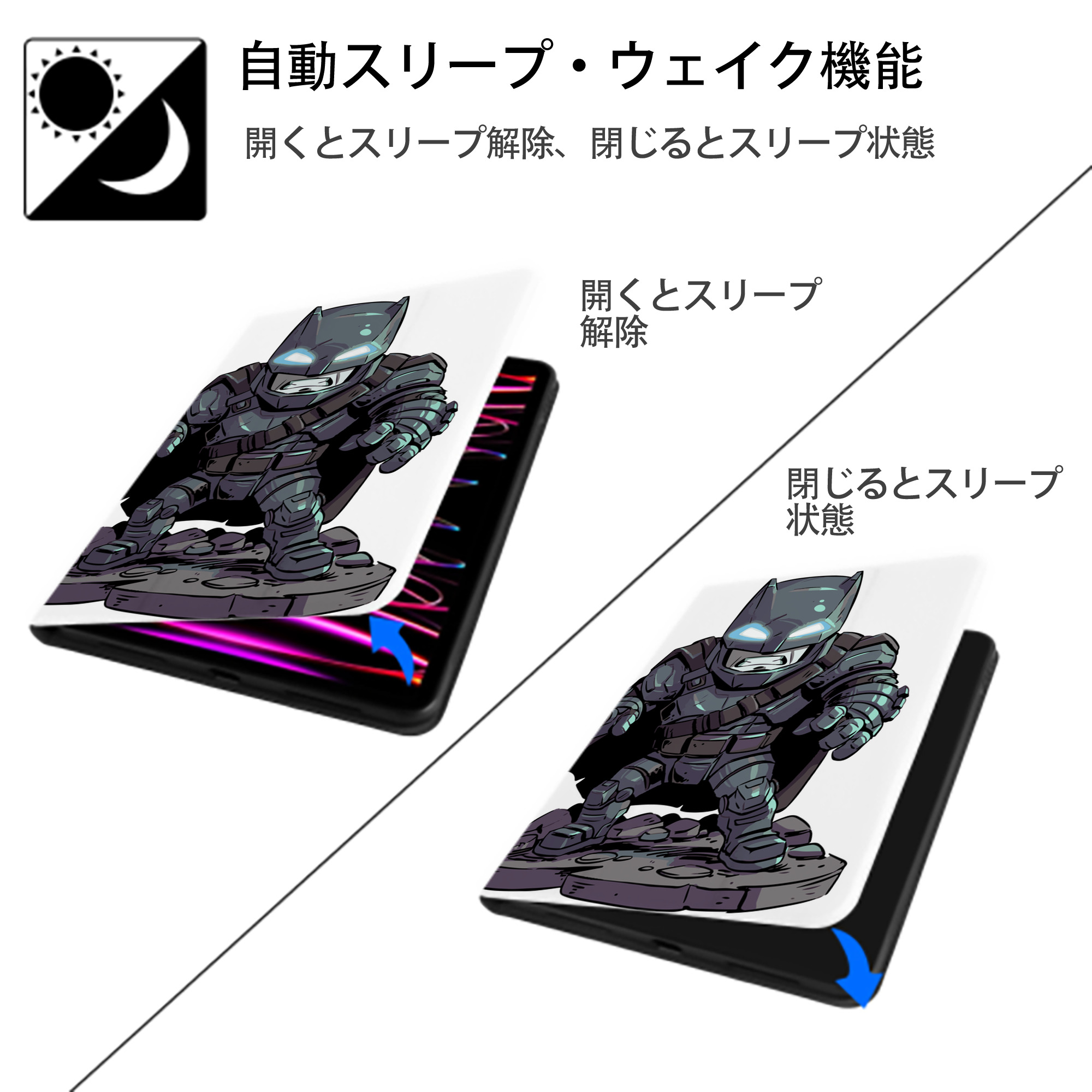 アベンジャーズ The Avengers IPad ケース ペン収納付き 三つ折りスタンド PUレザー×シリコン 対応機種9.5/10.5/10.9インチ