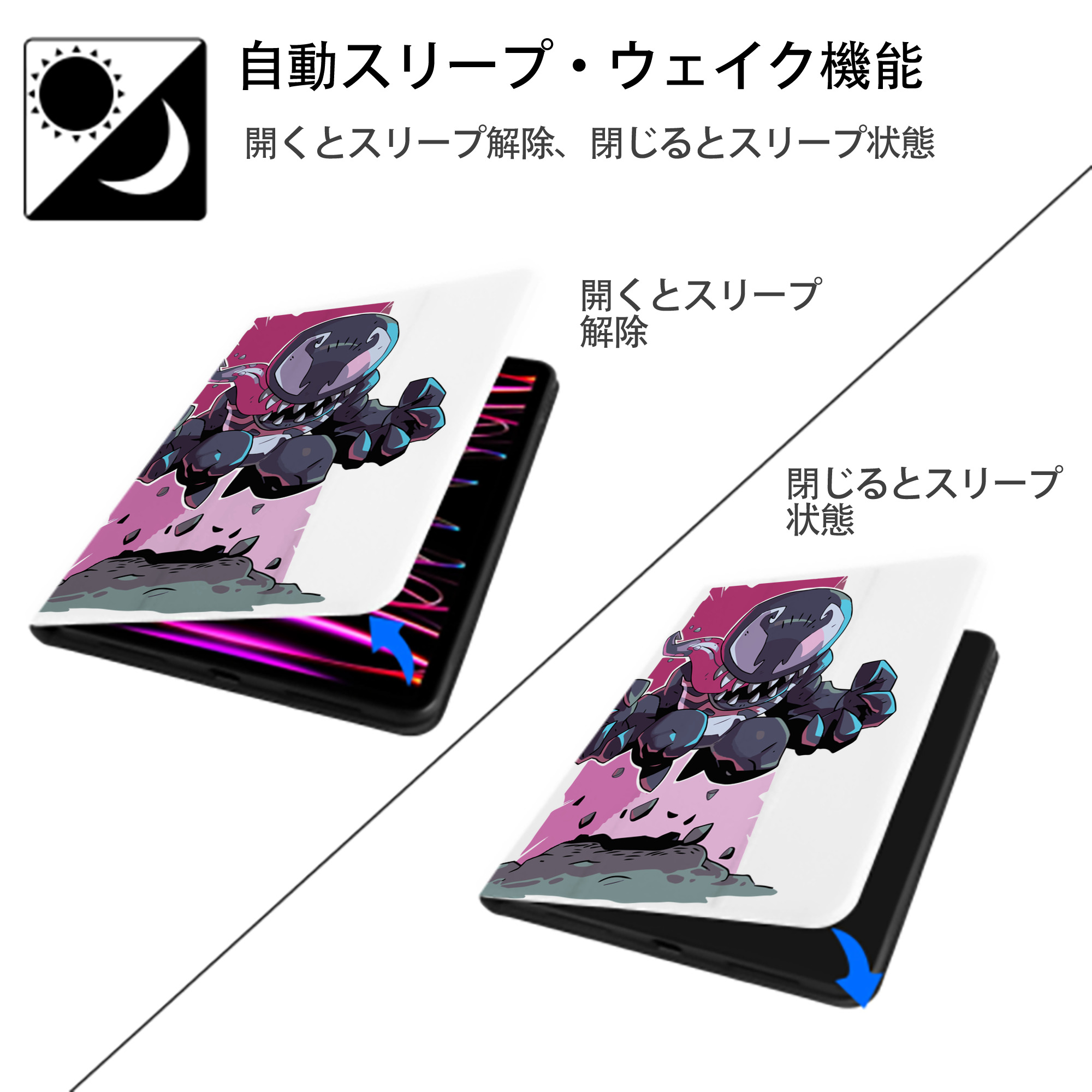 アベンジャーズ The Avengers IPad ケース ペン収納付き 三つ折りスタンド PUレザー×シリコン 対応機種9.5/10.5/10.9インチ