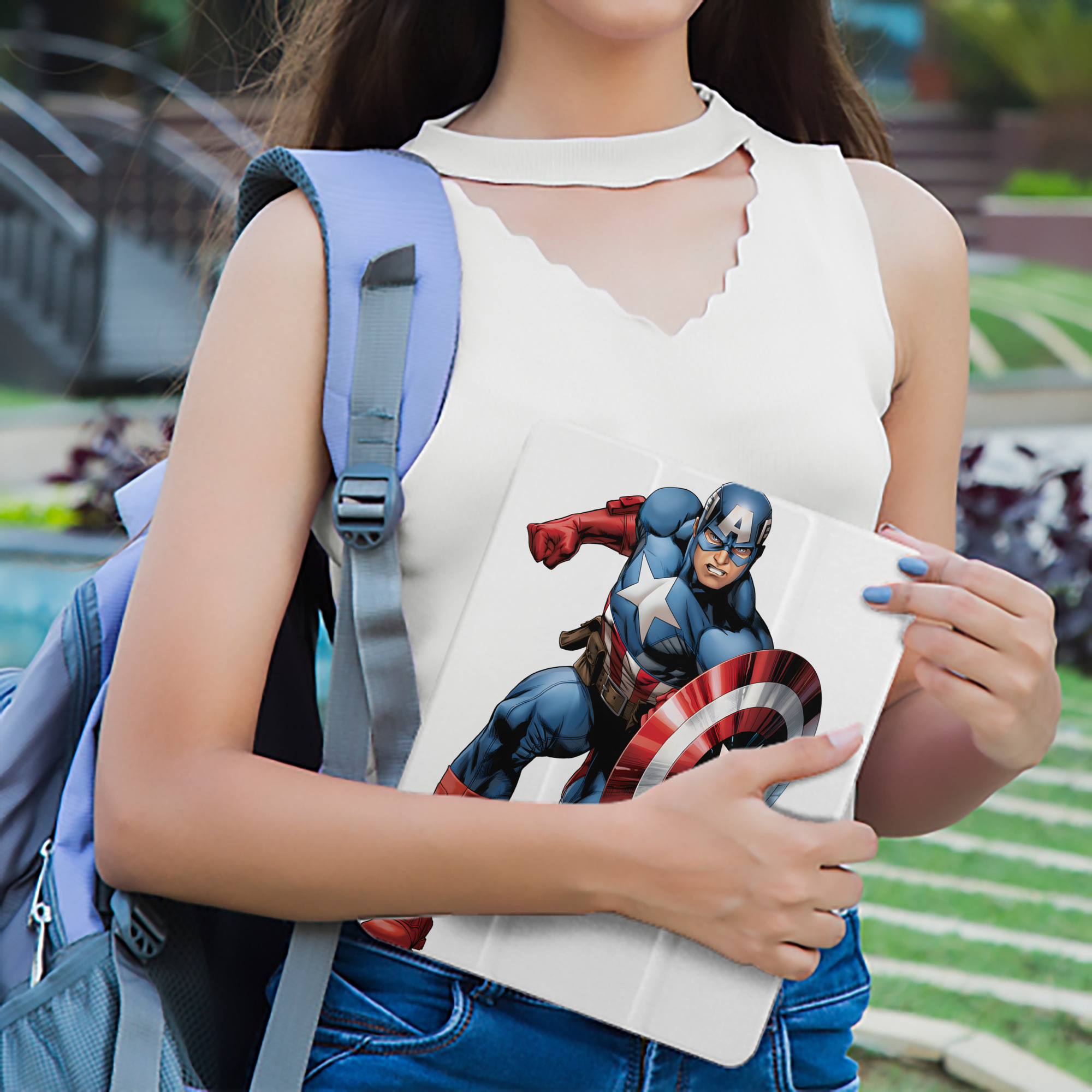 アベンジャーズ The Avengers IPad ケース ペン収納付き 三つ折りスタンド PUレザー×シリコン 対応機種9.5/10.5/10.9インチ