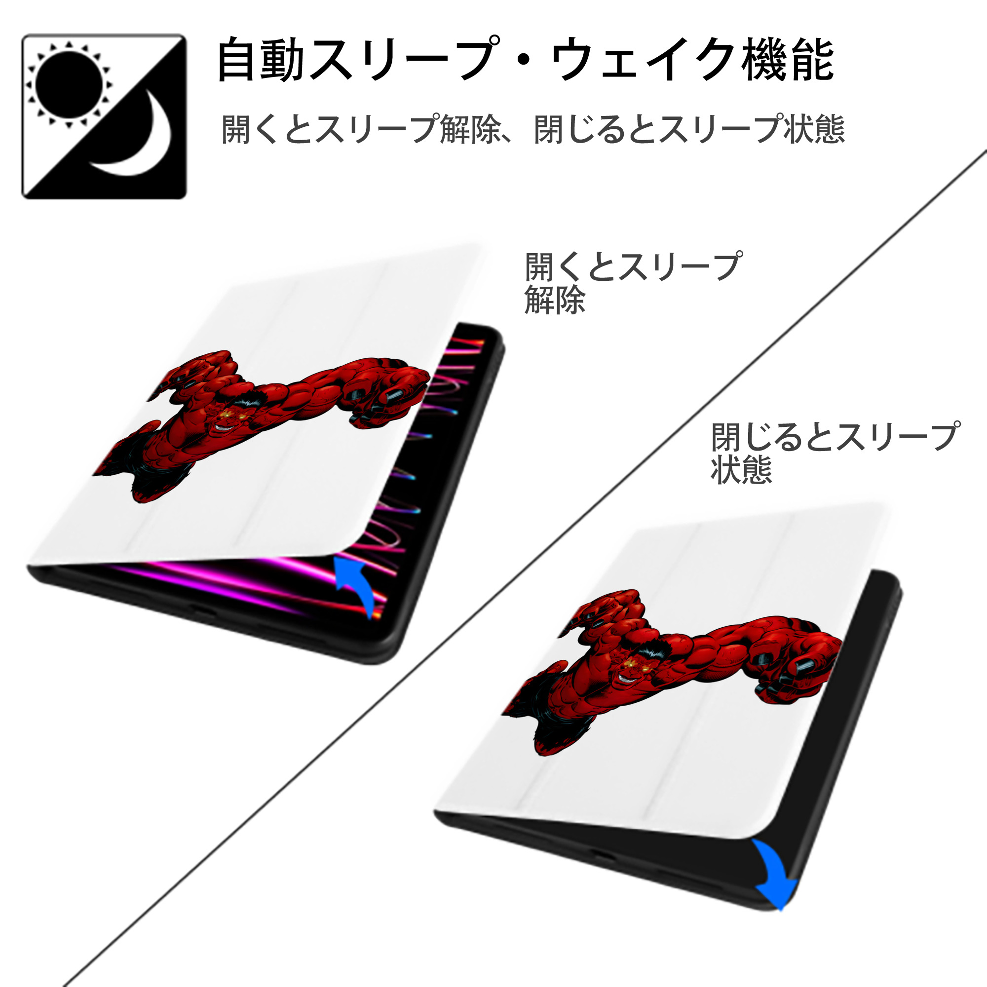 アベンジャーズ The Avengers IPad ケース ペン収納付き 三つ折りスタンド PUレザー×シリコン 対応機種9.5/10.5/10.9インチ