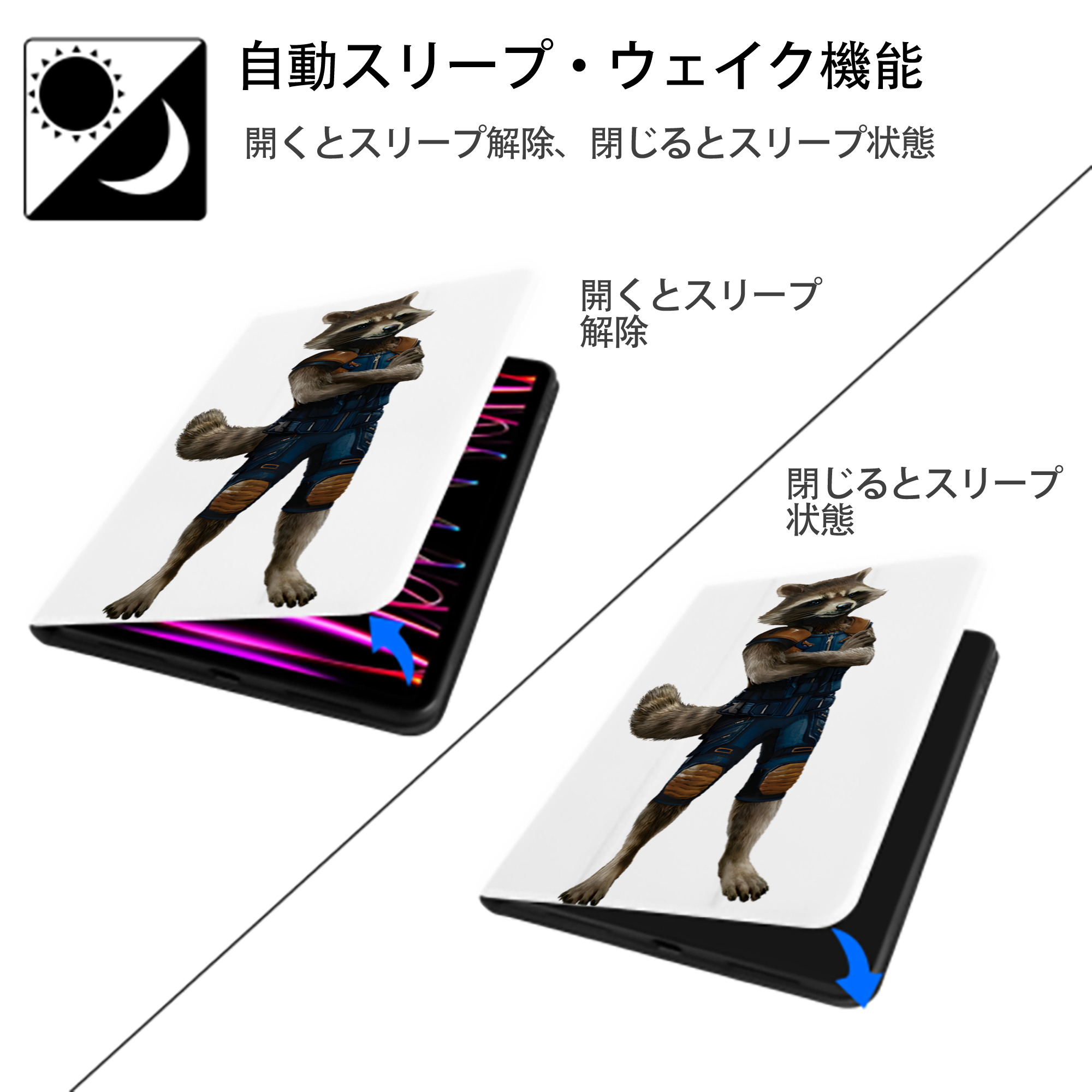 アベンジャーズ The Avengers IPad ケース ペン収納付き 三つ折りスタンド PUレザー×シリコン 対応機種9.5/10.5/10.9インチ