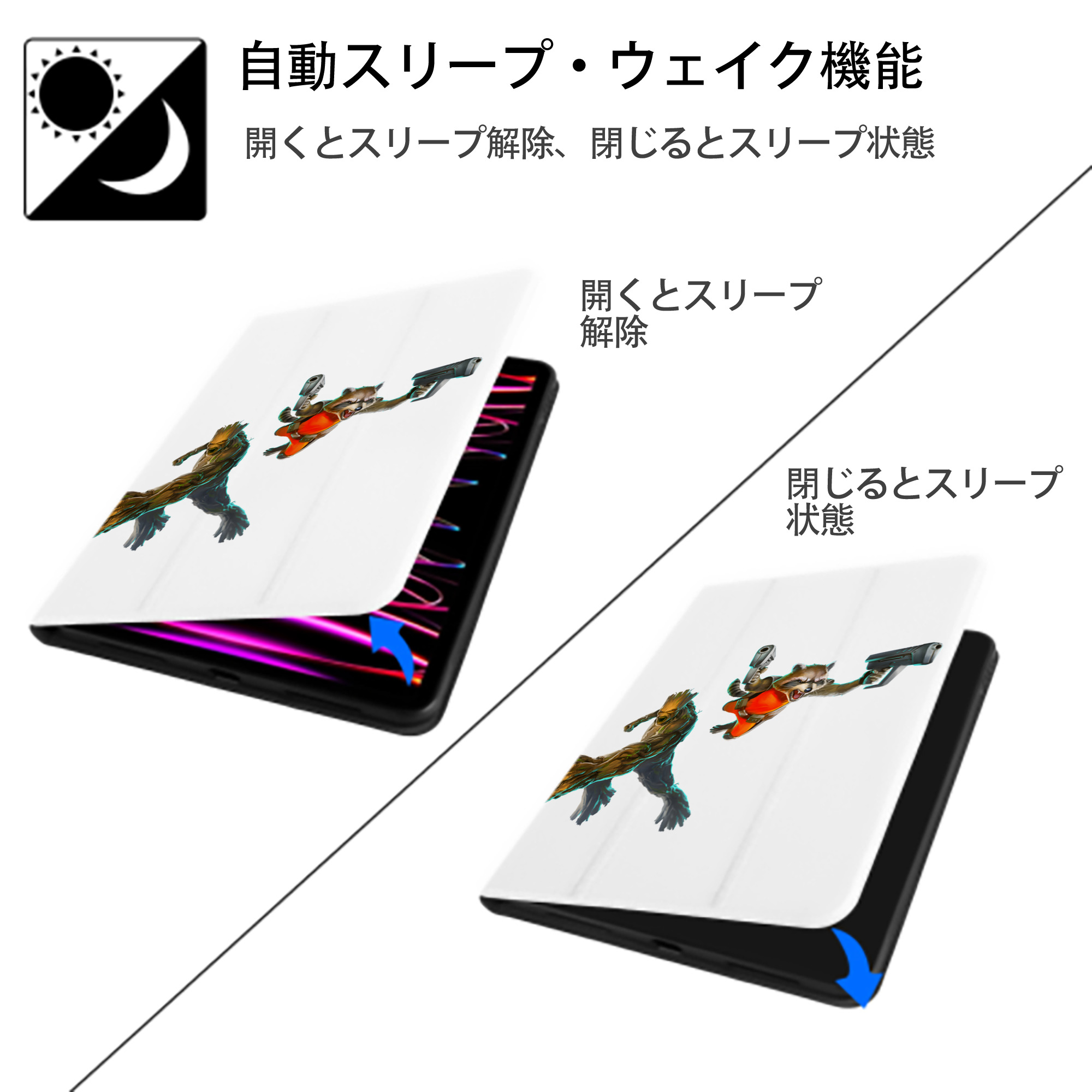 アベンジャーズ The Avengers IPad ケース ペン収納付き 三つ折りスタンド PUレザー×シリコン 対応機種9.5/10.5/10.9インチ