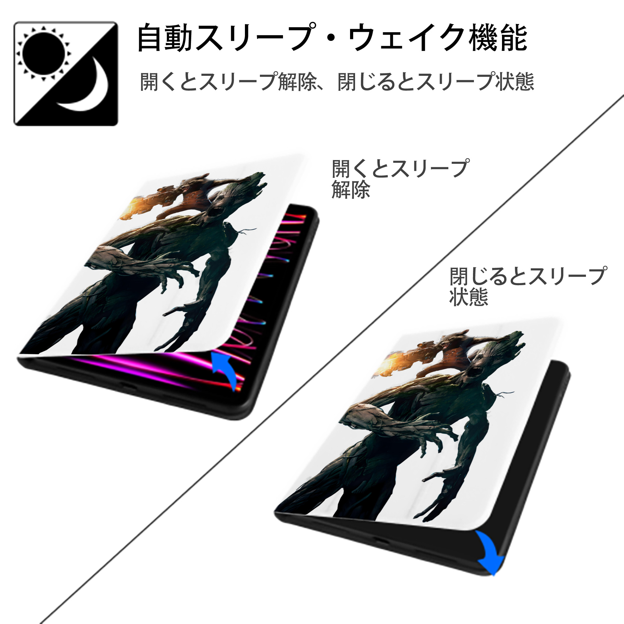 アベンジャーズ The Avengers IPad ケース ペン収納付き 三つ折りスタンド PUレザー×シリコン 対応機種9.5/10.5/10.9インチ