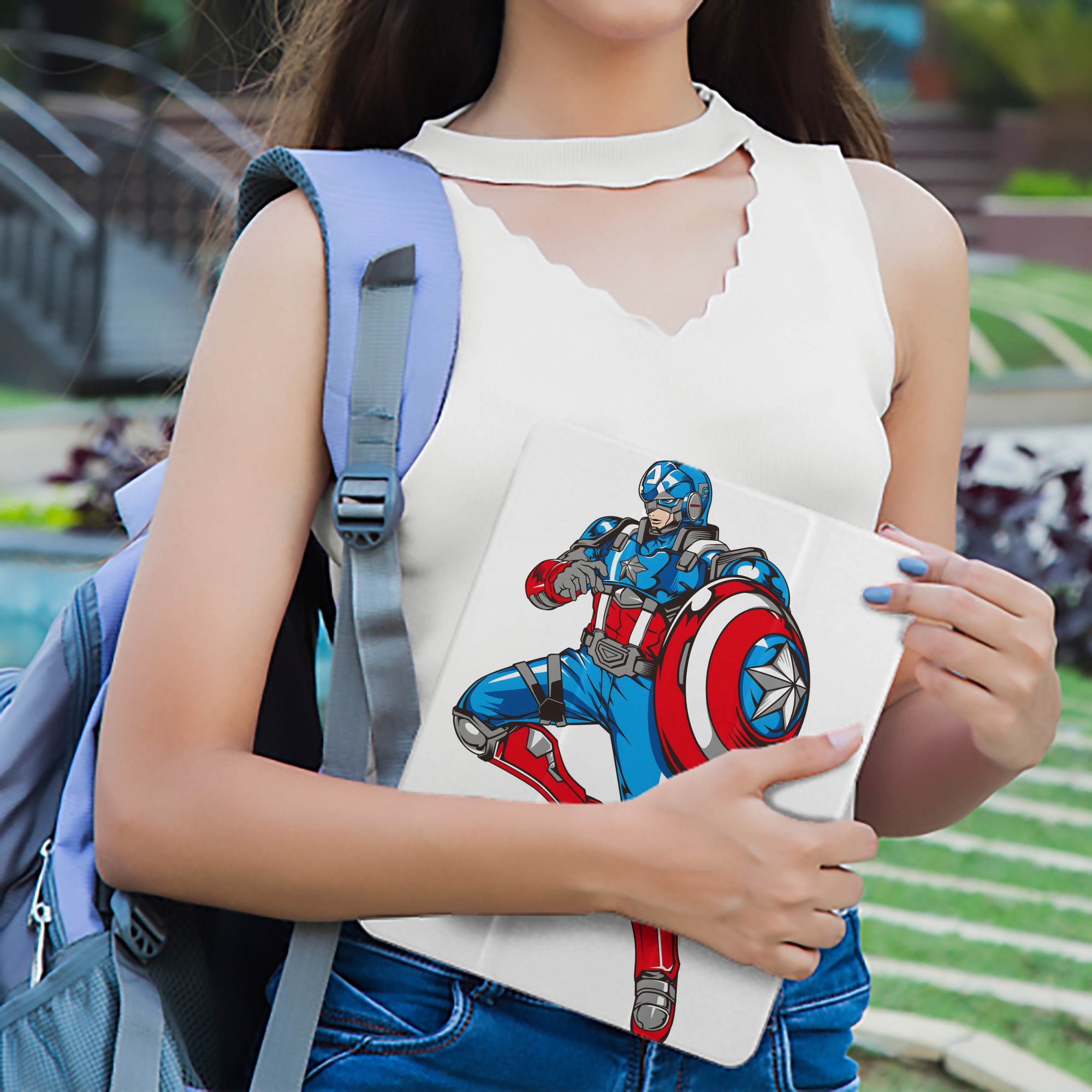 アベンジャーズ The Avengers IPad ケース ペン収納付き 三つ折りスタンド PUレザー×シリコン 対応機種9.5/10.5/10.9インチ
