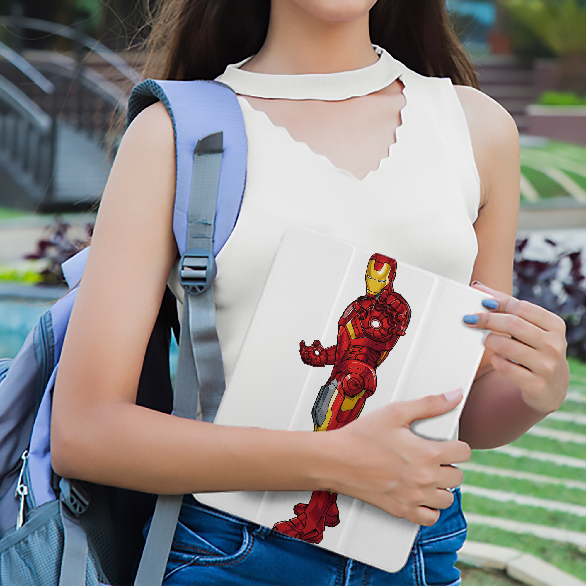 アベンジャーズ The Avengers IPad ケース ペン収納付き 三つ折りスタンド PUレザー×シリコン 対応機種9.5/10.5/10.9インチ
