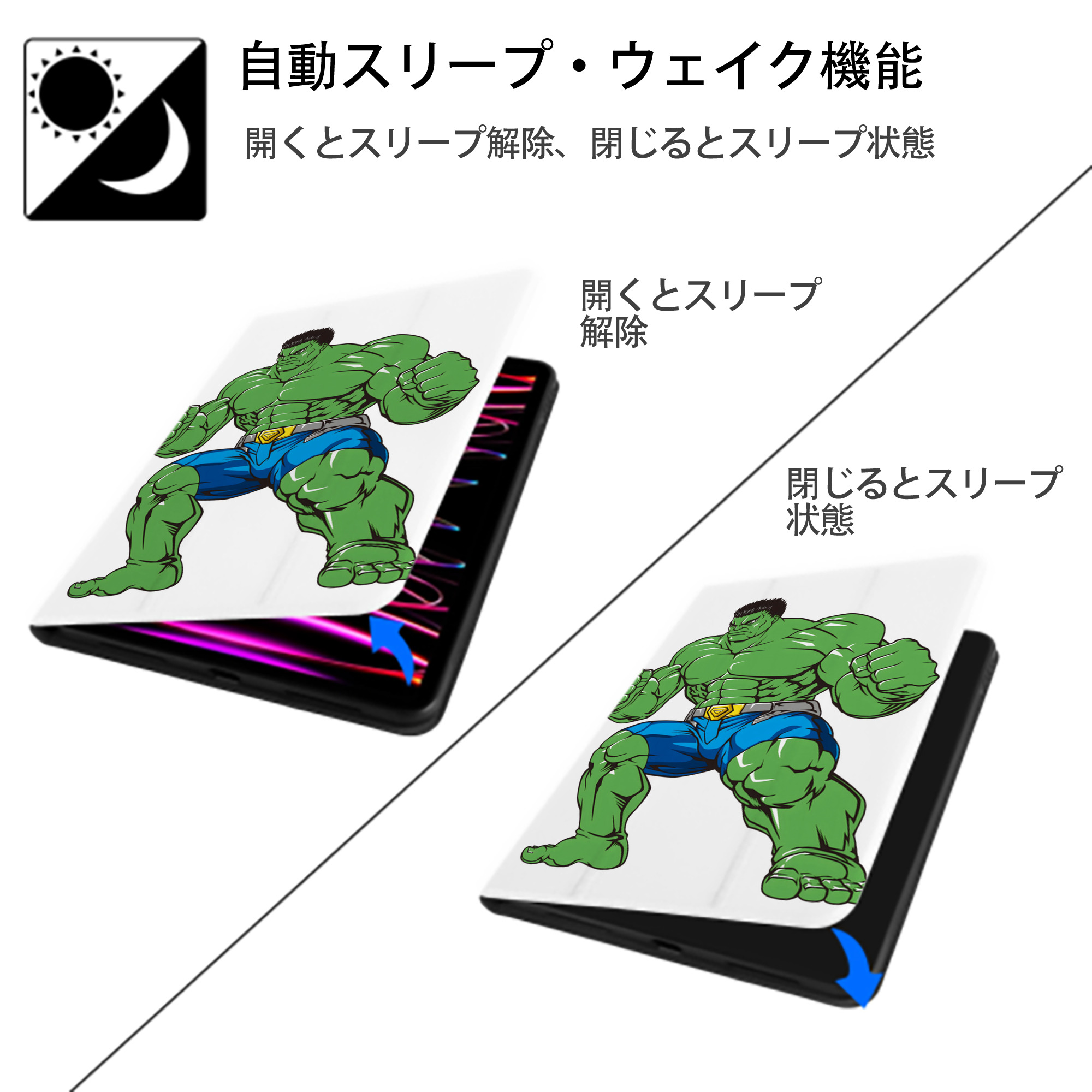 アベンジャーズ The Avengers IPad ケース ペン収納付き 三つ折りスタンド PUレザー×シリコン 対応機種9.5/10.5/10.9インチ