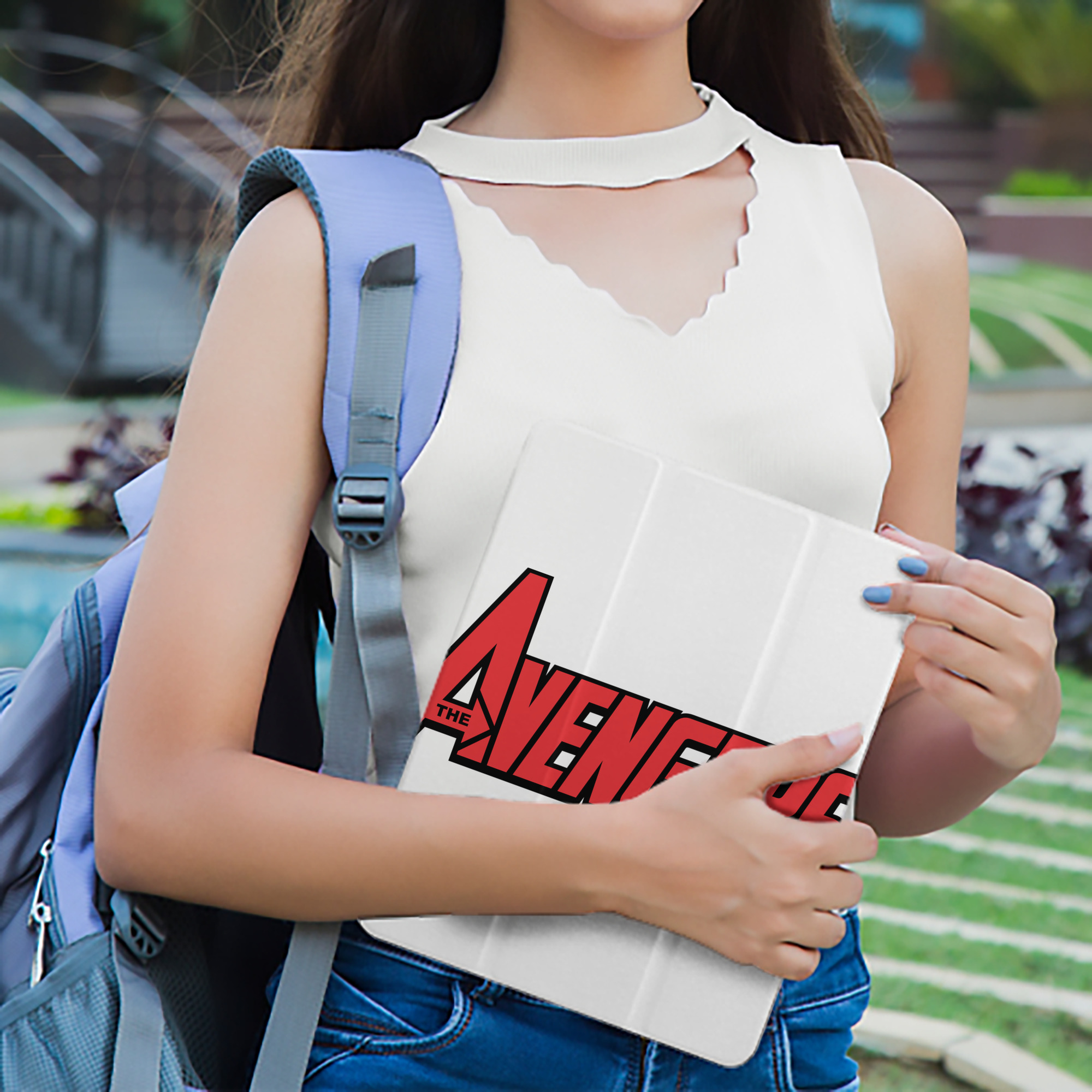 アベンジャーズ The Avengers IPad ケース ペン収納付き 三つ折りスタンド PUレザー×シリコン 対応機種9.5/10.5/10.9インチ