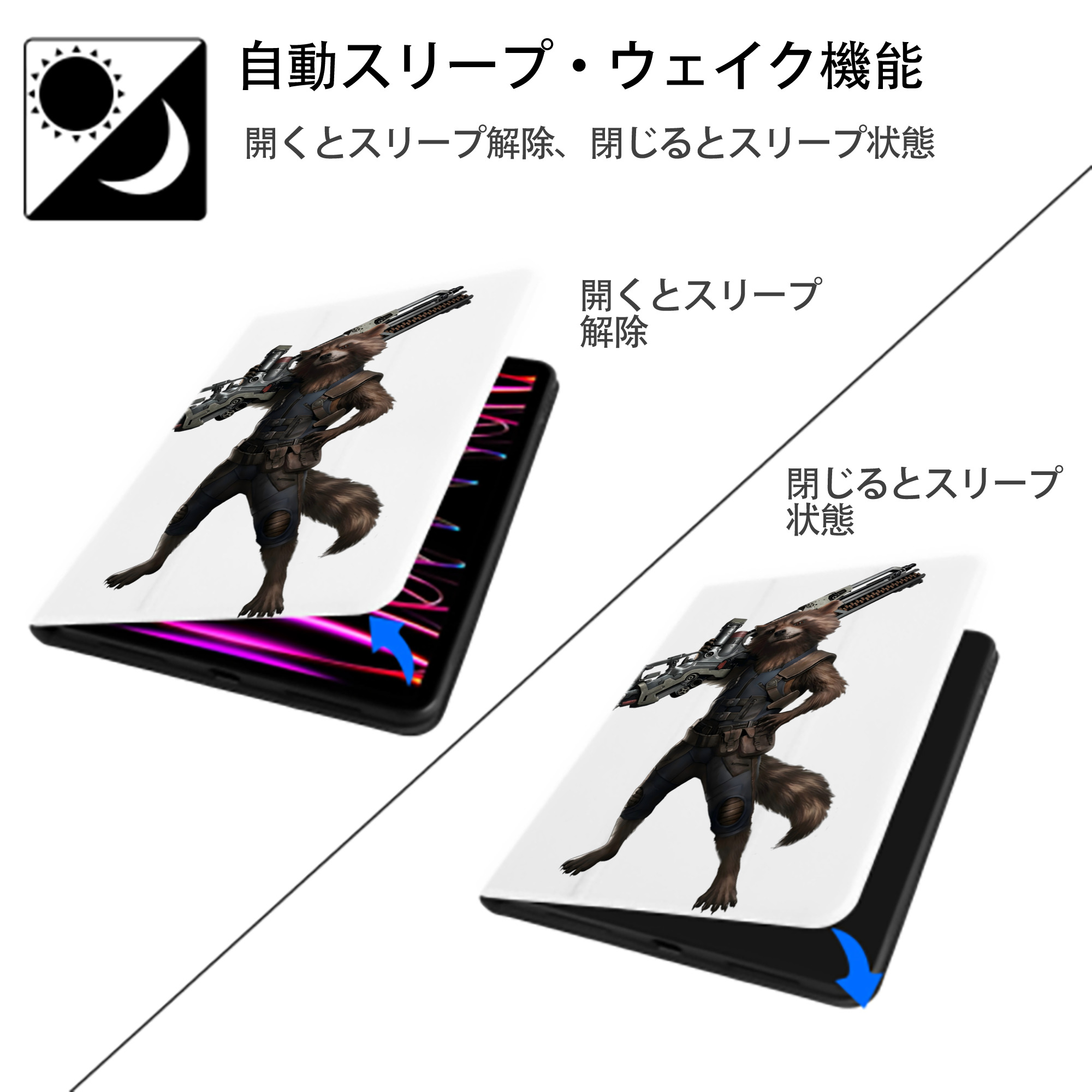 アベンジャーズ The Avengers IPad ケース ペン収納付き 三つ折りスタンド PUレザー×シリコン 対応機種9.5/10.5/10.9インチ