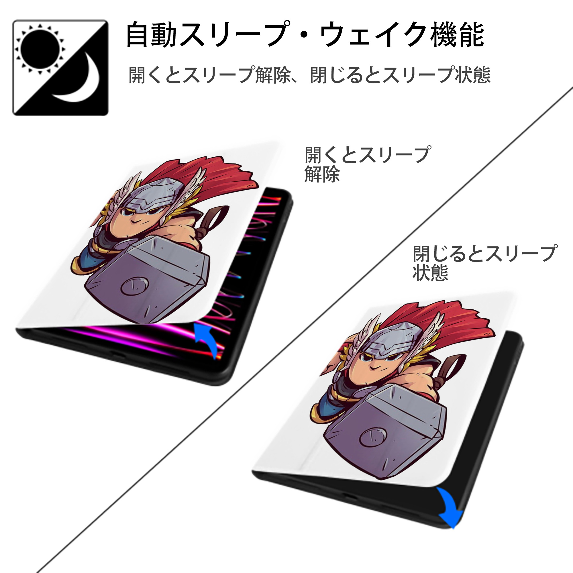 アベンジャーズ The Avengers IPad ケース ペン収納付き 三つ折りスタンド PUレザー×シリコン 対応機種9.5/10.5/10.9インチ