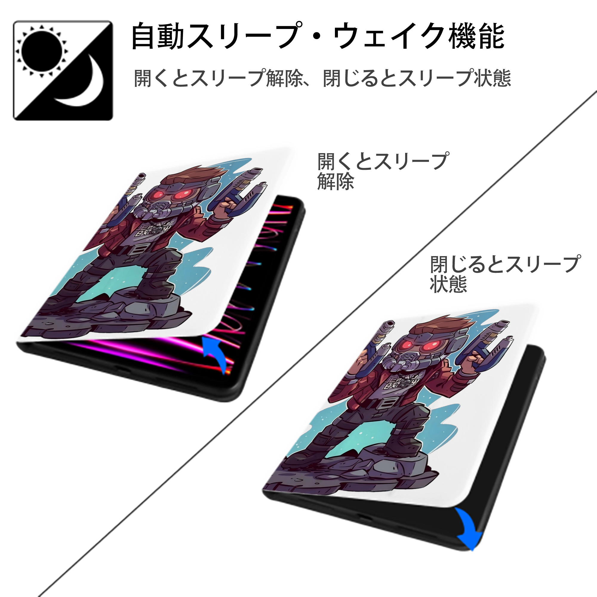 アベンジャーズ The Avengers IPad ケース ペン収納付き 三つ折りスタンド PUレザー×シリコン 対応機種9.5/10.5/10.9インチ