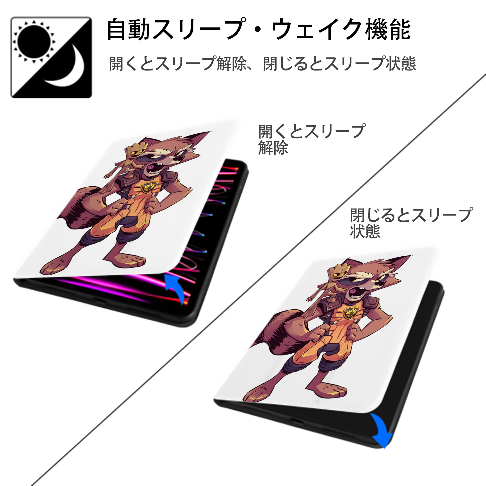 アベンジャーズ The Avengers IPad ケース ペン収納付き 三つ折りスタンド PUレザー×シリコン 対応機種9.5/10.5/10.9インチ