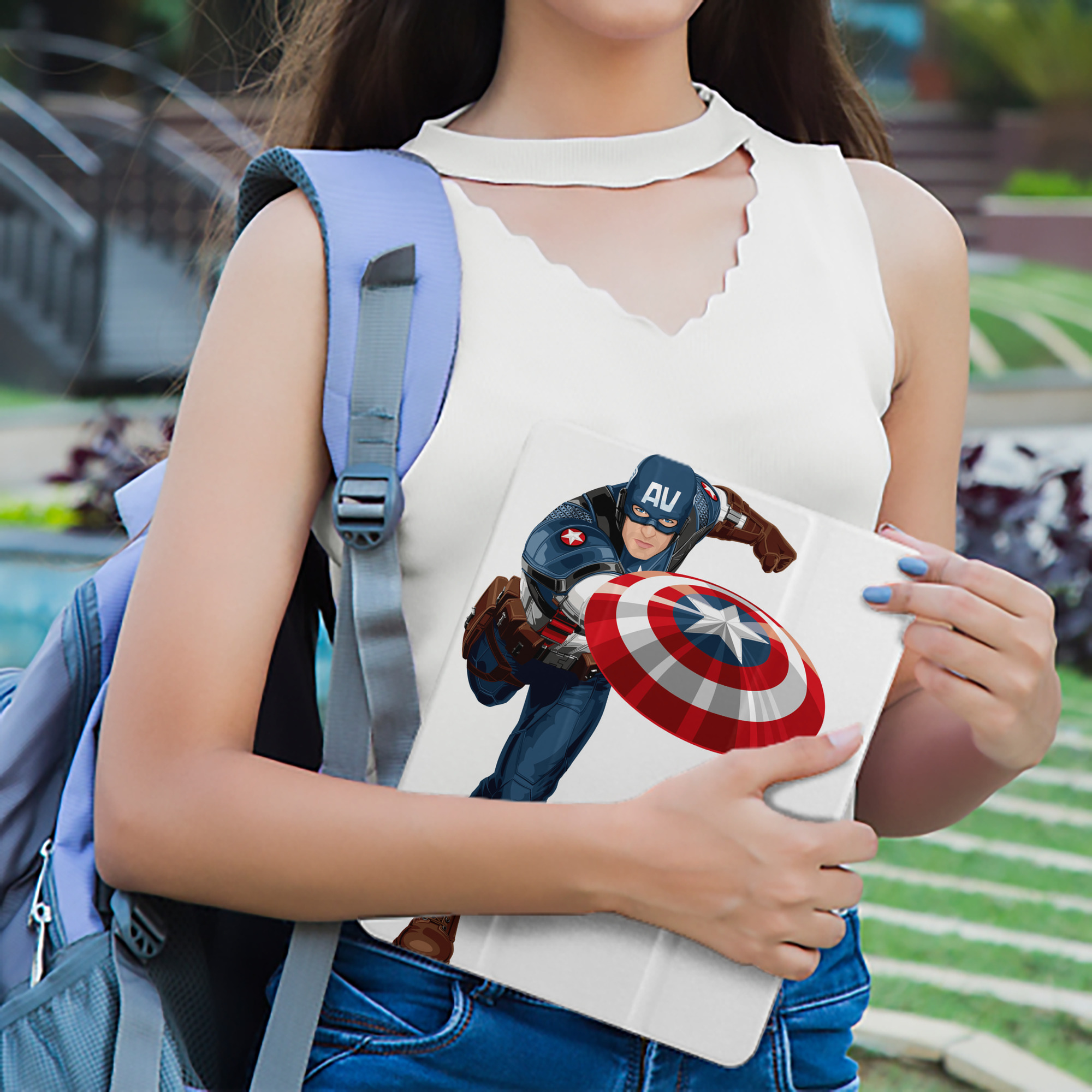 アベンジャーズ The Avengers IPad ケース ペン収納付き 三つ折りスタンド PUレザー×シリコン 対応機種9.5/10.5/10.9インチ