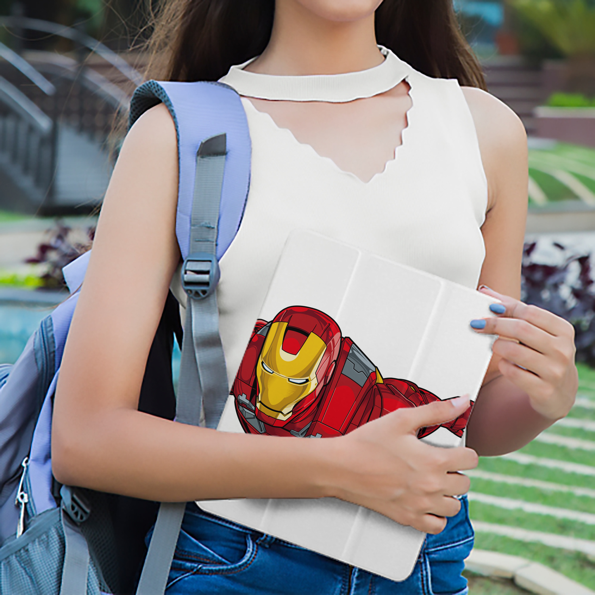 アベンジャーズ The Avengers IPad ケース ペン収納付き 三つ折りスタンド PUレザー×シリコン 対応機種9.5/10.5/10.9インチ