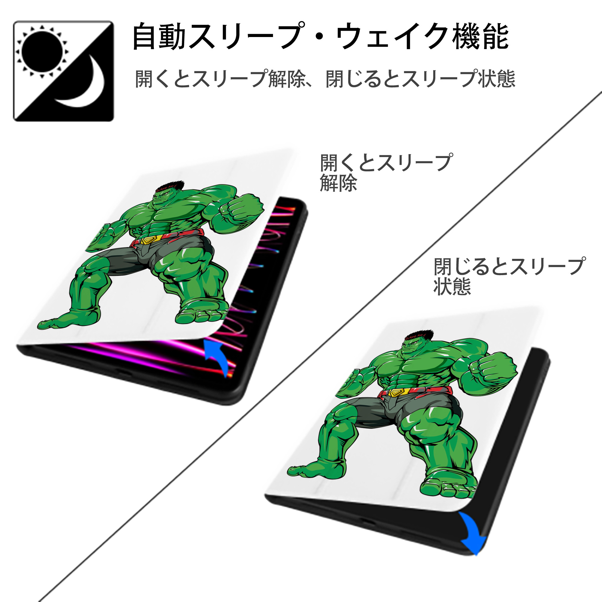アベンジャーズ The Avengers IPad ケース ペン収納付き 三つ折りスタンド PUレザー×シリコン 対応機種9.5/10.5/10.9インチ