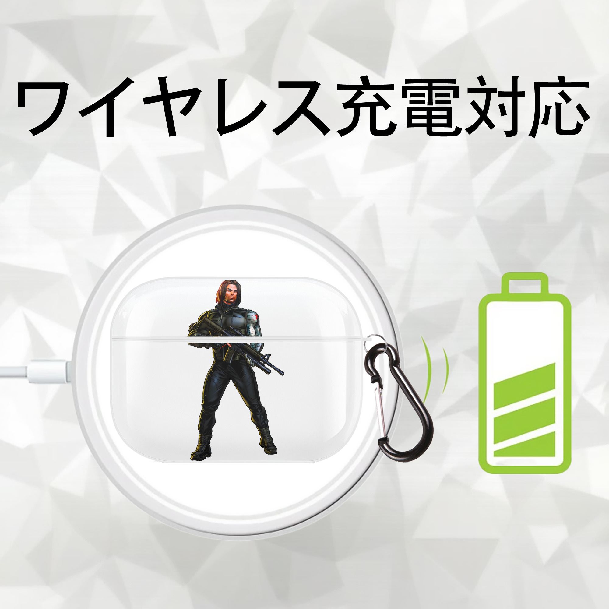 アベンジャーズ The Avengers 【AirPods Pro用】ハードシェル保護ケース 耐衝撃・防指紋・カラビナ付き商品仕様