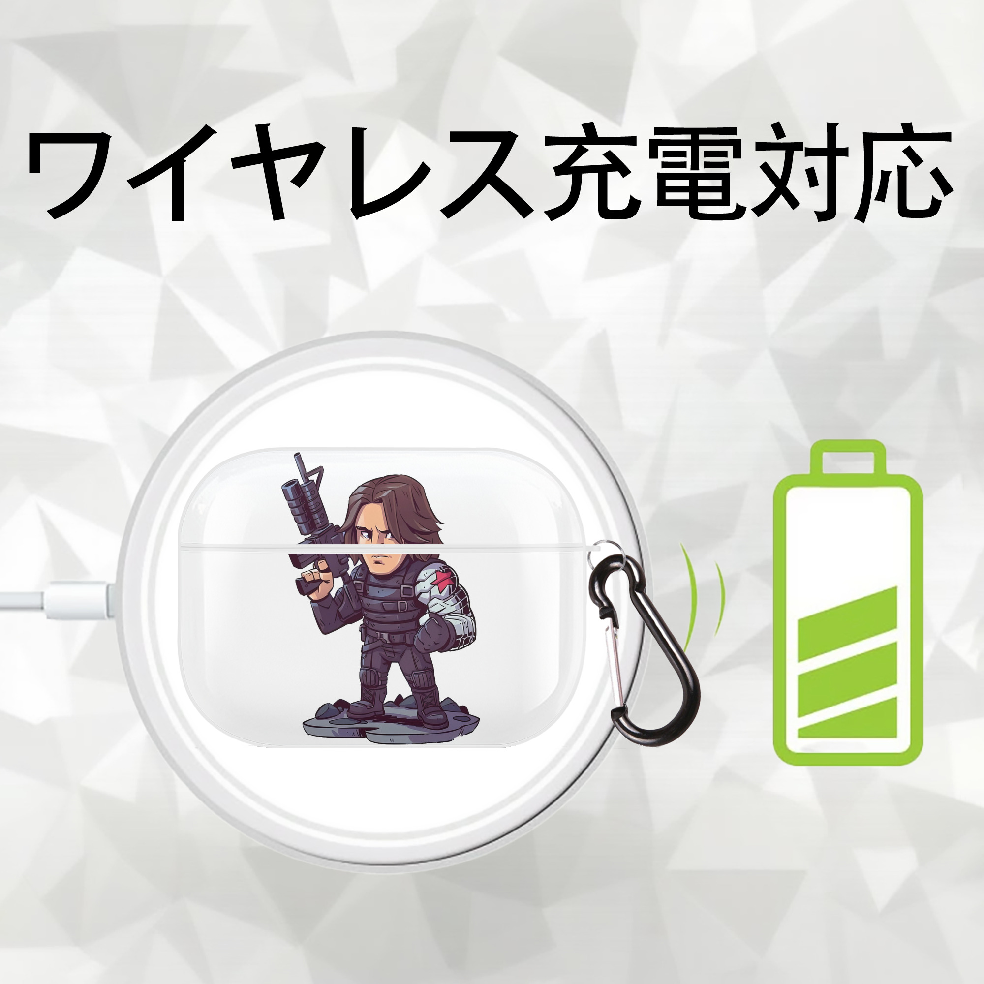 アベンジャーズ The Avengers 【AirPods Pro用】ハードシェル保護ケース 耐衝撃・防指紋・カラビナ付き商品仕様