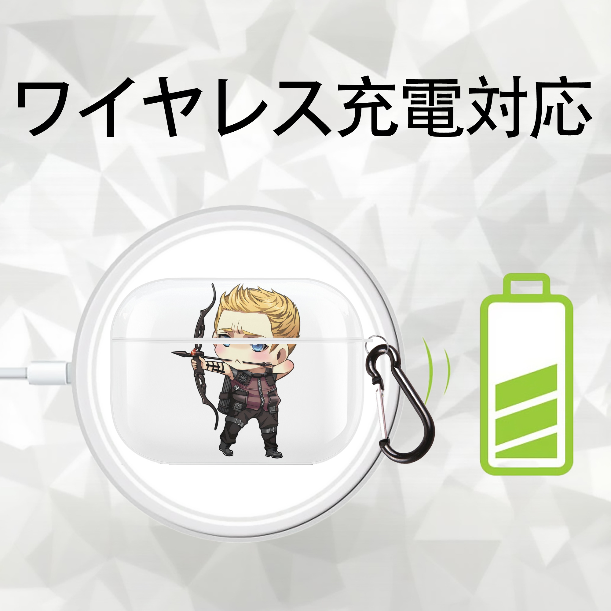 アベンジャーズ The Avengers 【AirPods Pro用】ハードシェル保護ケース 耐衝撃・防指紋・カラビナ付き商品仕様