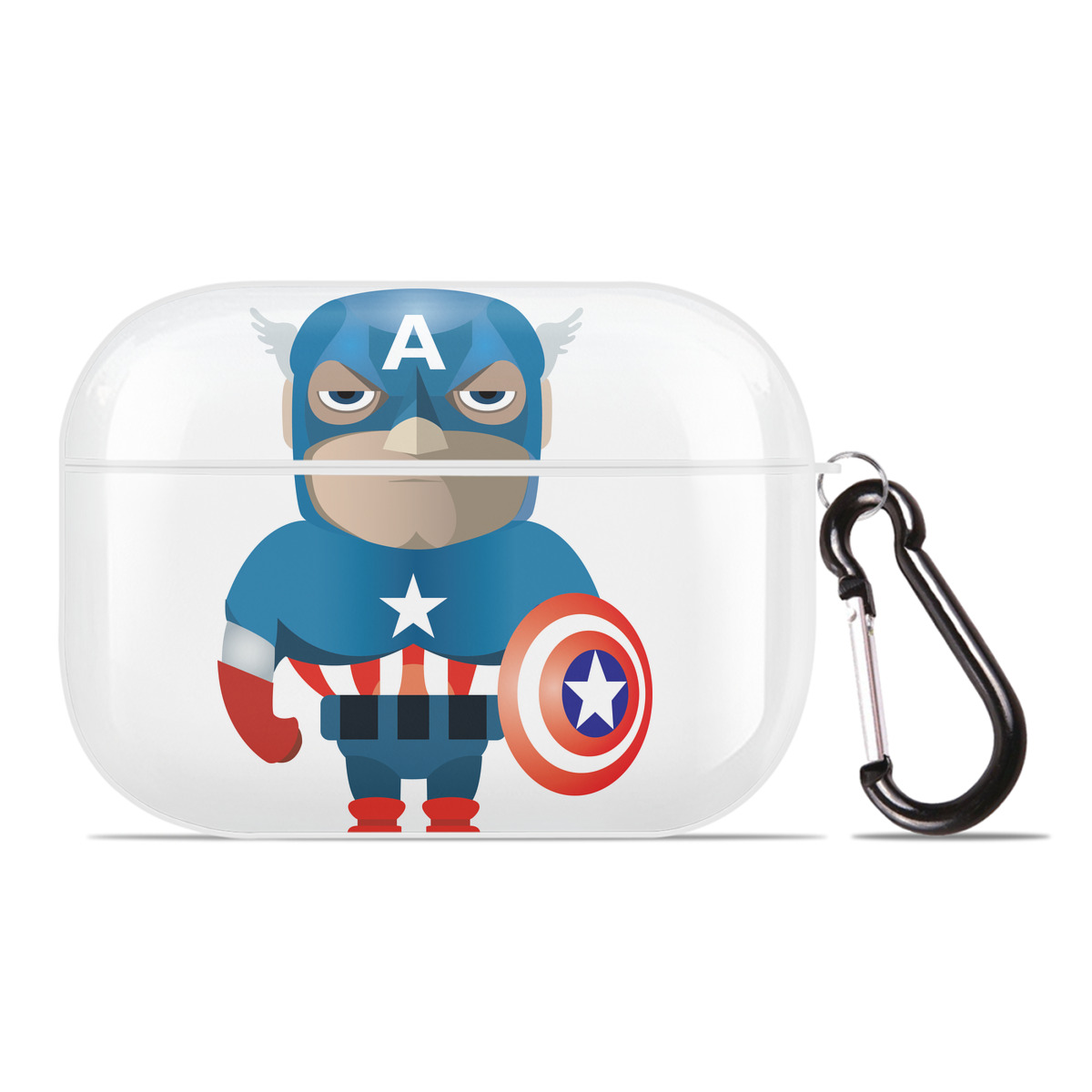 （画像用） アベンジャーズ The Avengers 【AirPods Pro用】ハードシェル保護ケース 耐衝撃・防指紋・カラビナ付き商品仕様