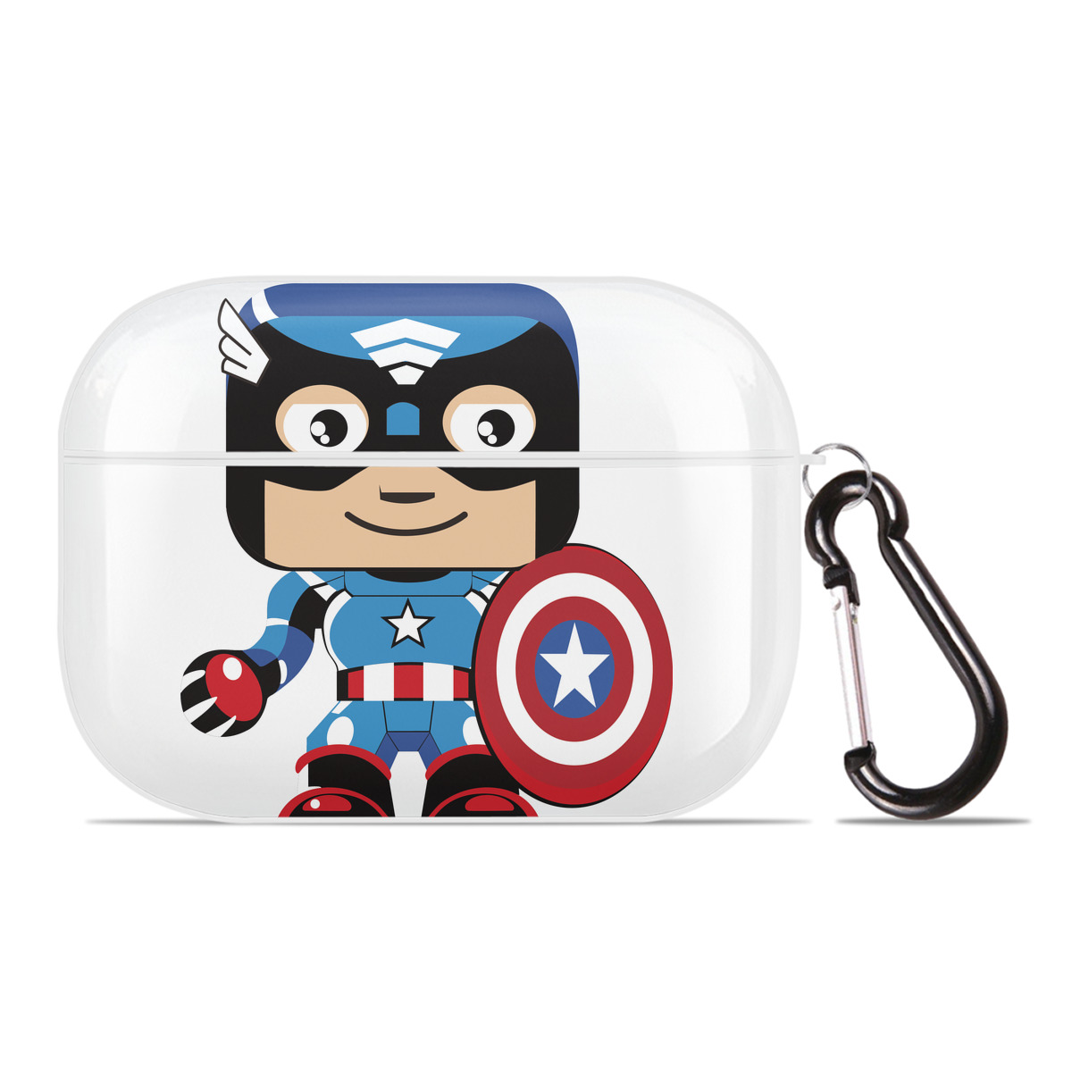 （画像用） アベンジャーズ The Avengers 【AirPods Pro用】ハードシェル保護ケース 耐衝撃・防指紋・カラビナ付き商品仕様