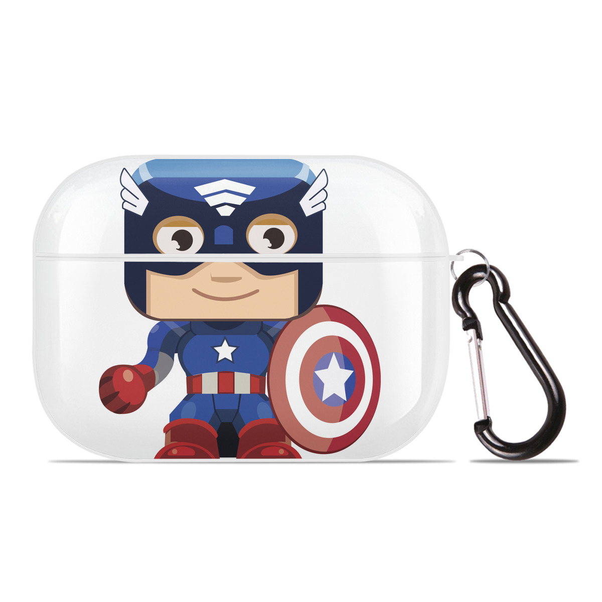 （画像用） アベンジャーズ The Avengers 【AirPods Pro用】ハードシェル保護ケース 耐衝撃・防指紋・カラビナ付き商品仕様