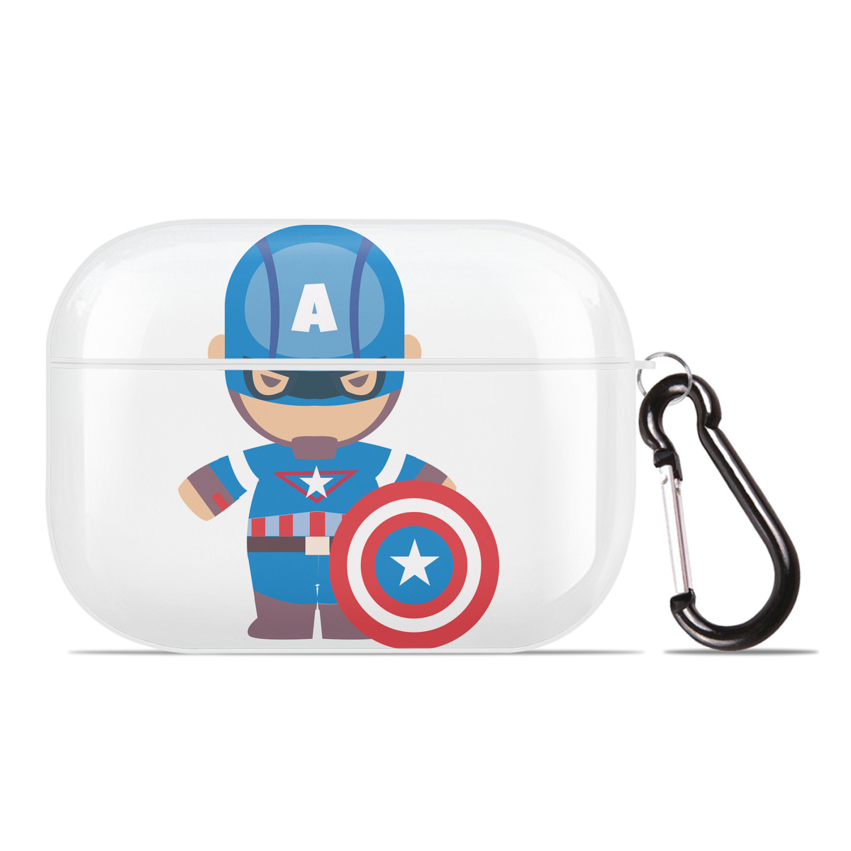 （画像用） アベンジャーズ The Avengers 【AirPods Pro用】ハードシェル保護ケース 耐衝撃・防指紋・カラビナ付き商品仕様