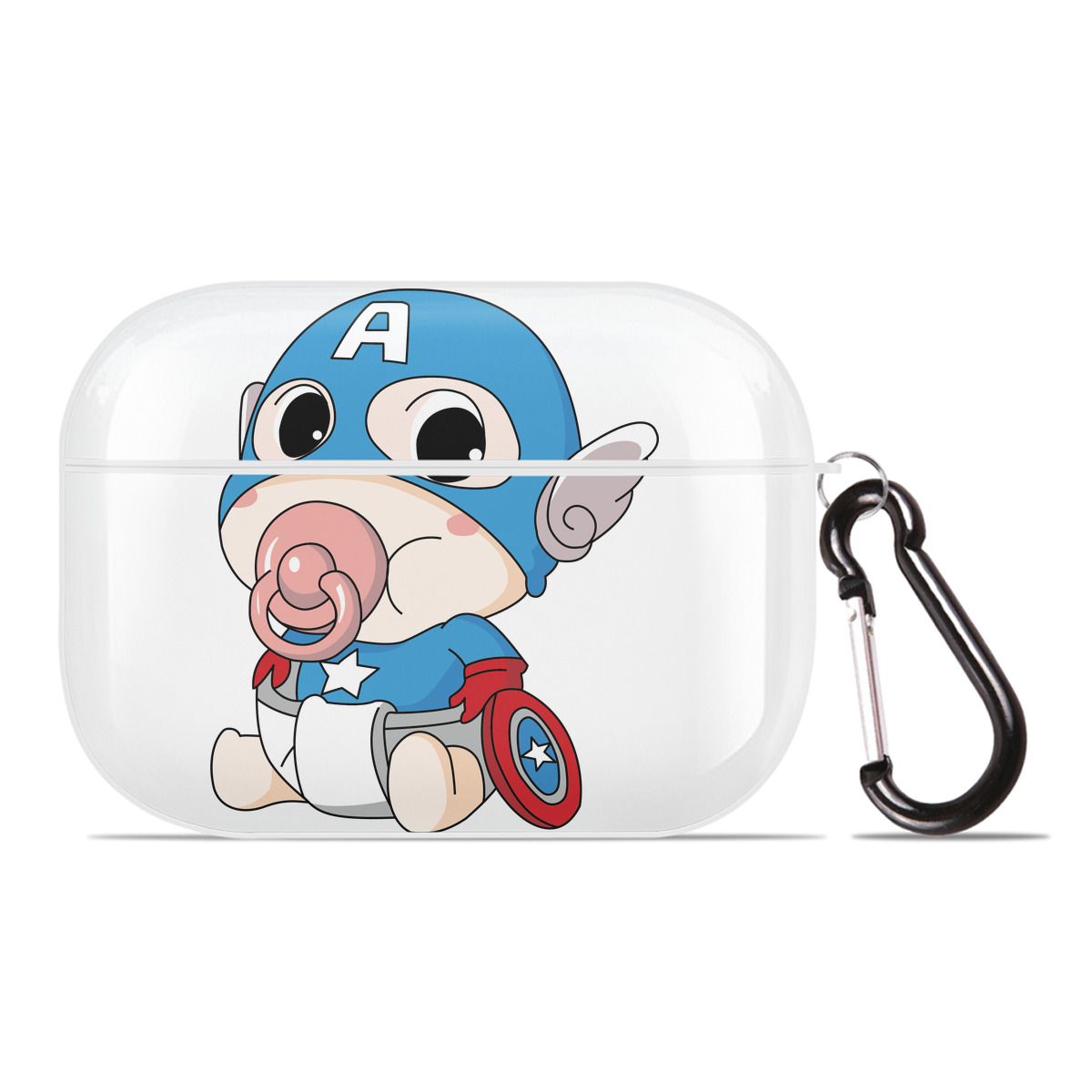 （画像用） アベンジャーズ The Avengers 【AirPods Pro用】ハードシェル保護ケース 耐衝撃・防指紋・カラビナ付き商品仕様