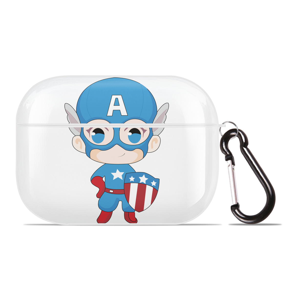 （画像用） アベンジャーズ The Avengers 【AirPods Pro用】ハードシェル保護ケース 耐衝撃・防指紋・カラビナ付き商品仕様