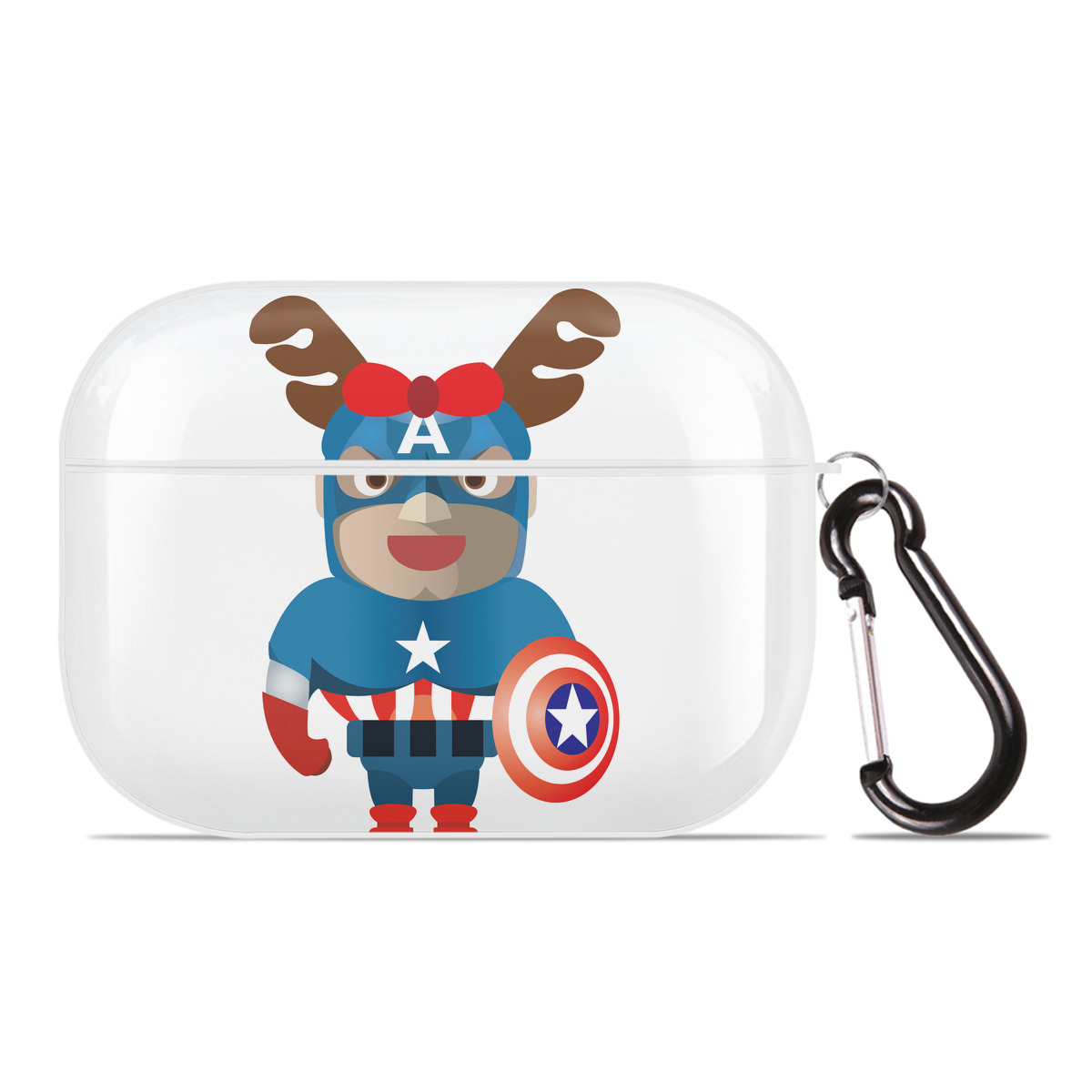 （画像用） アベンジャーズ The Avengers 【AirPods Pro用】ハードシェル保護ケース 耐衝撃・防指紋・カラビナ付き商品仕様