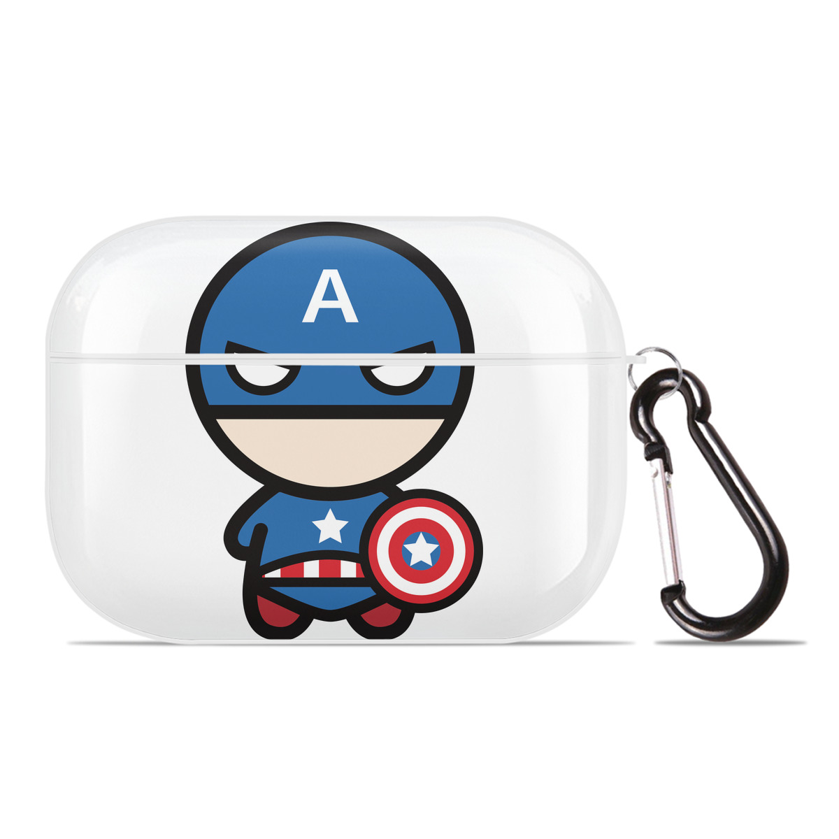 （画像用） アベンジャーズ The Avengers 【AirPods Pro用】ハードシェル保護ケース 耐衝撃・防指紋・カラビナ付き商品仕様