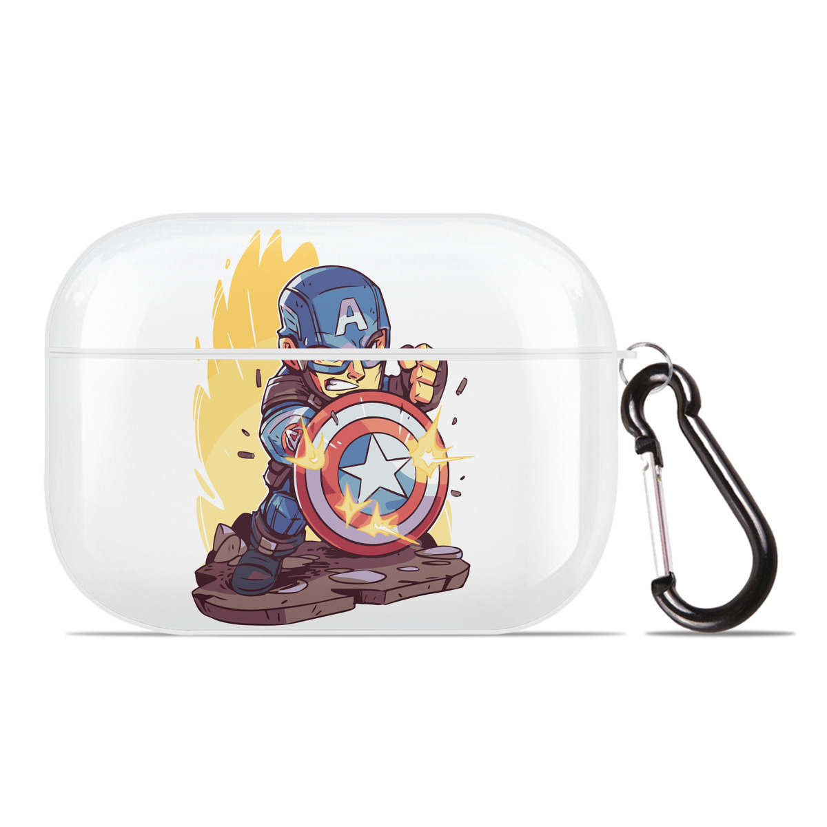 （画像用） アベンジャーズ The Avengers 【AirPods Pro用】ハードシェル保護ケース 耐衝撃・防指紋・カラビナ付き商品仕様