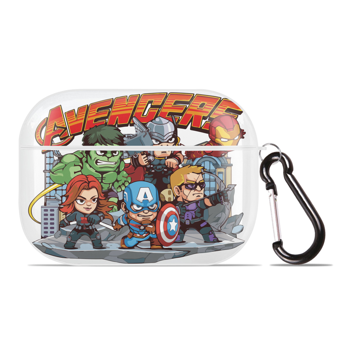 （画像用） アベンジャーズ The Avengers 【AirPods Pro用】ハードシェル保護ケース 耐衝撃・防指紋・カラビナ付き商品仕様