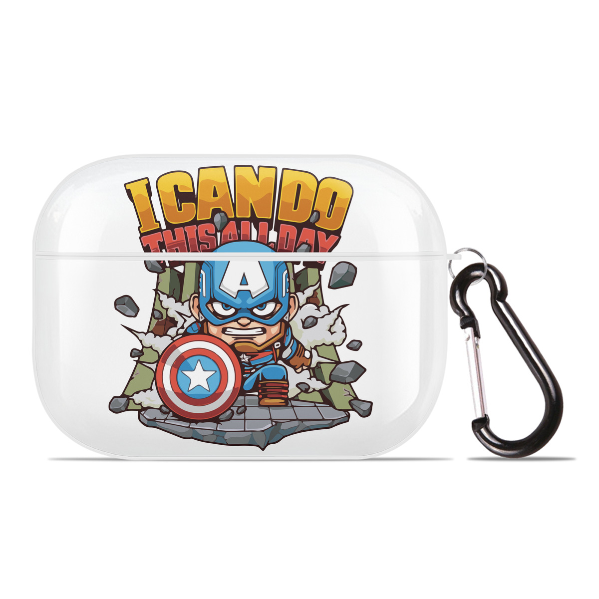 （画像用） アベンジャーズ The Avengers 【AirPods Pro用】ハードシェル保護ケース 耐衝撃・防指紋・カラビナ付き商品仕様