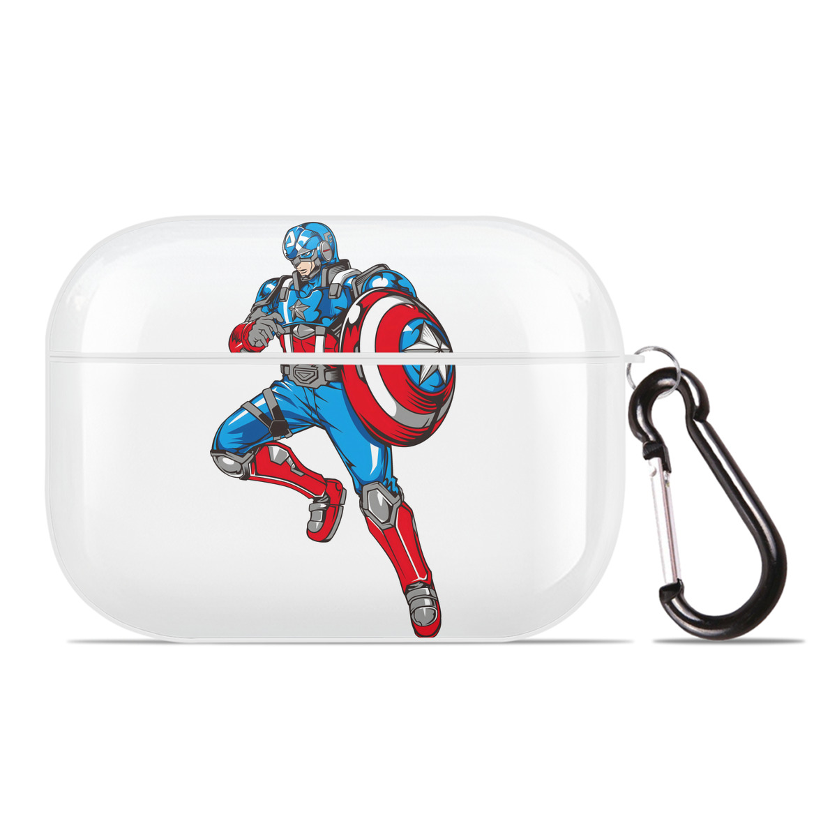 （画像用） アベンジャーズ The Avengers 【AirPods Pro用】ハードシェル保護ケース 耐衝撃・防指紋・カラビナ付き商品仕様