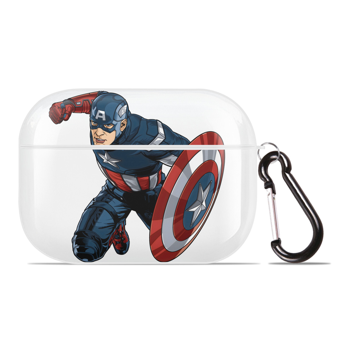 （画像用） アベンジャーズ The Avengers 【AirPods Pro用】ハードシェル保護ケース 耐衝撃・防指紋・カラビナ付き商品仕様