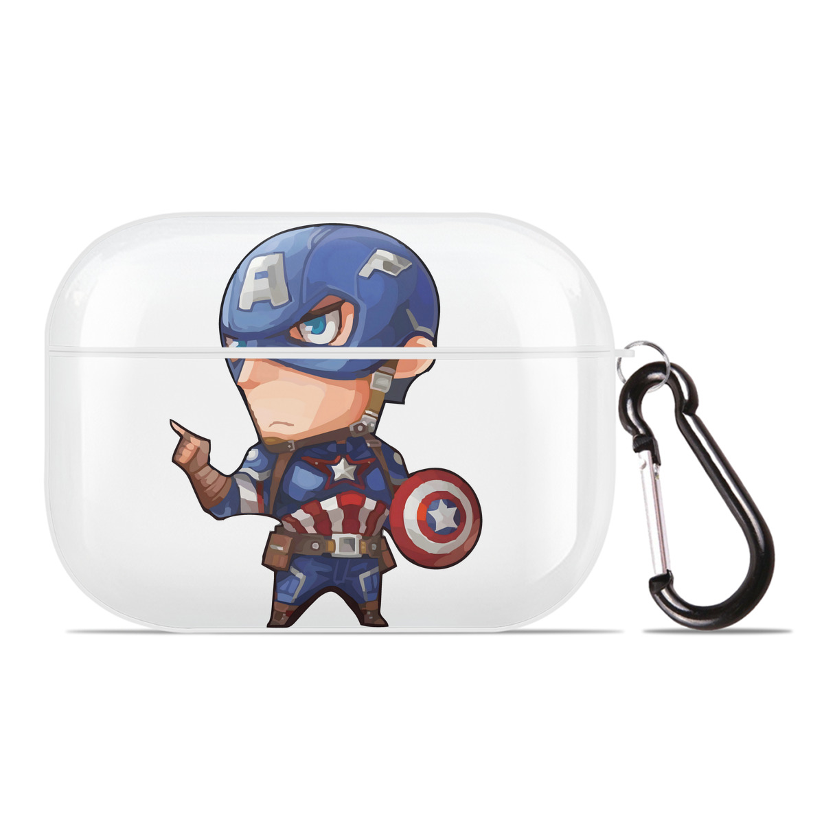 （画像用） アベンジャーズ The Avengers 【AirPods Pro用】ハードシェル保護ケース 耐衝撃・防指紋・カラビナ付き商品仕様