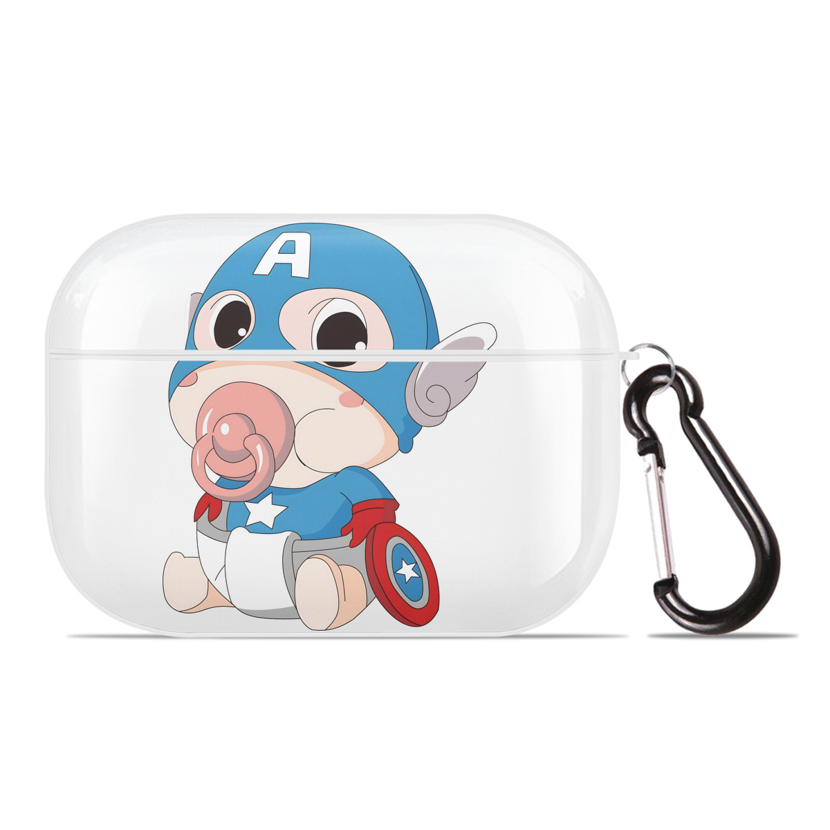 （画像用） アベンジャーズ The Avengers 【AirPods Pro用】ハードシェル保護ケース 耐衝撃・防指紋・カラビナ付き商品仕様