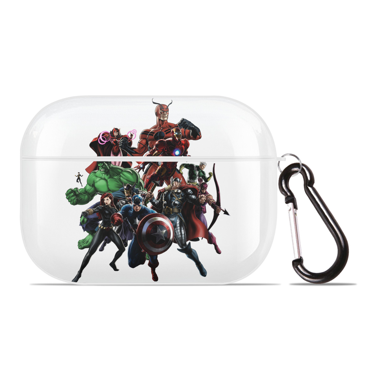 （画像用） アベンジャーズ The Avengers 【AirPods Pro用】ハードシェル保護ケース 耐衝撃・防指紋・カラビナ付き商品仕様
