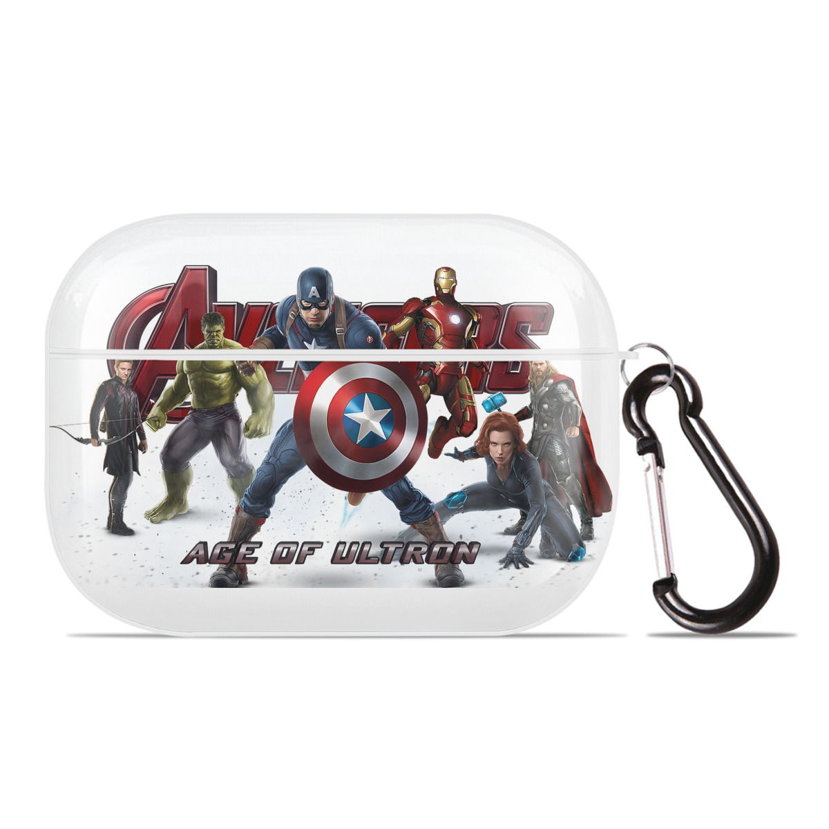 （画像用） アベンジャーズ The Avengers 【AirPods Pro用】ハードシェル保護ケース 耐衝撃・防指紋・カラビナ付き商品仕様