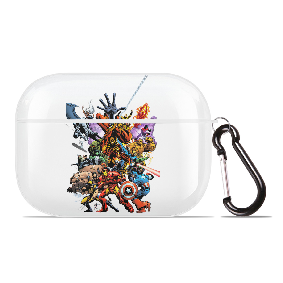 （画像用） アベンジャーズ The Avengers 【AirPods Pro用】ハードシェル保護ケース 耐衝撃・防指紋・カラビナ付き商品仕様