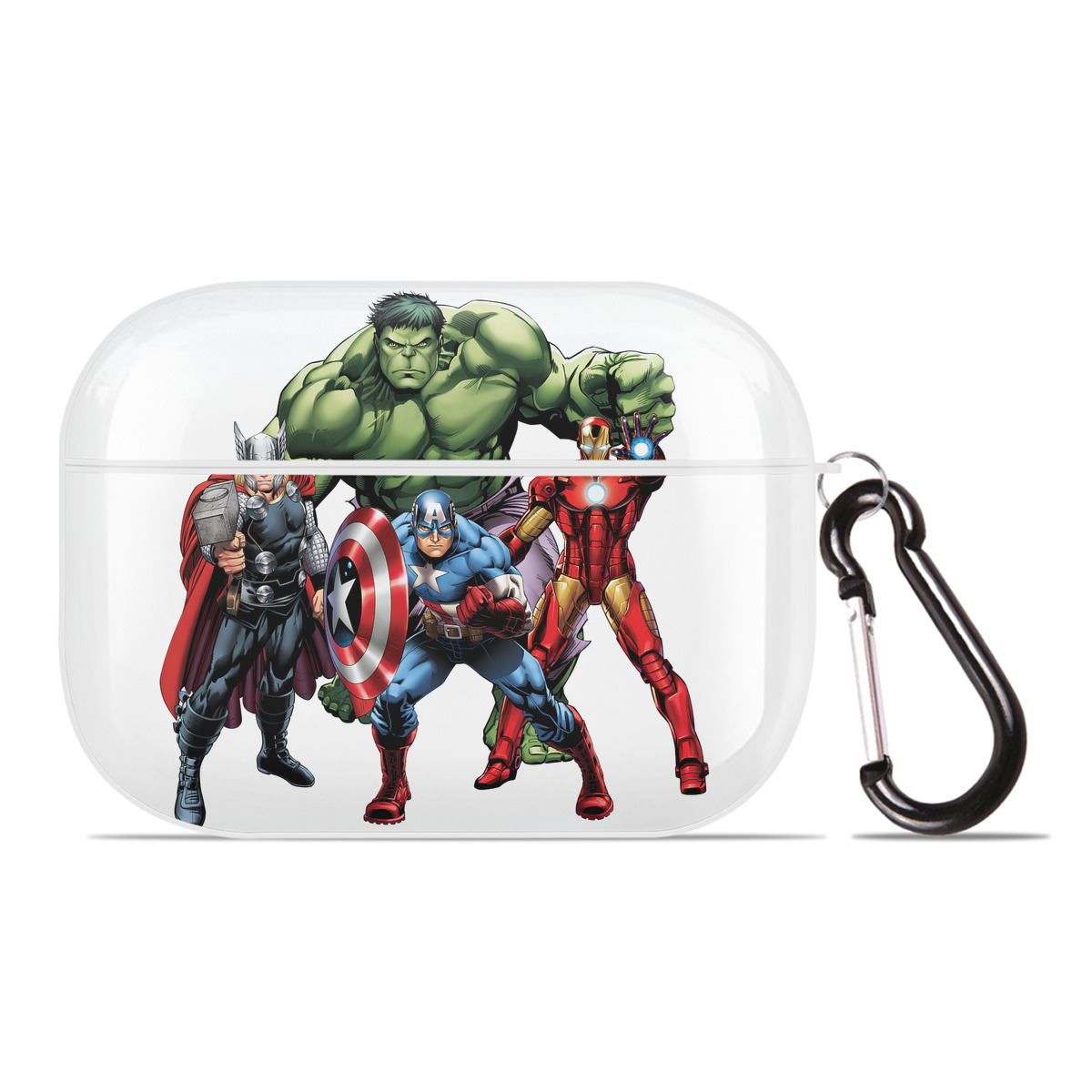 （画像用） アベンジャーズ The Avengers 【AirPods Pro用】ハードシェル保護ケース 耐衝撃・防指紋・カラビナ付き商品仕様