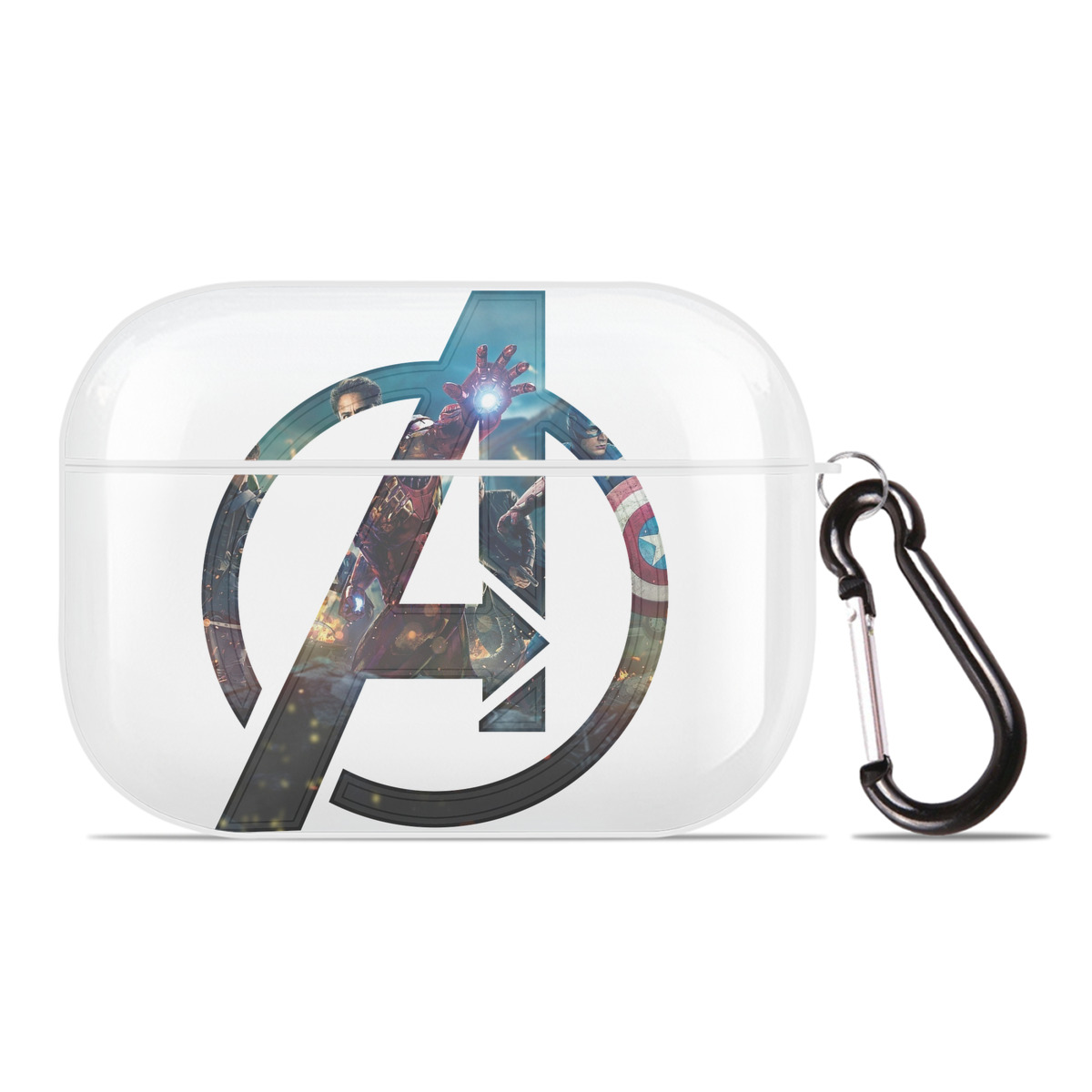 （画像用） アベンジャーズ The Avengers 【AirPods Pro用】ハードシェル保護ケース 耐衝撃・防指紋・カラビナ付き商品仕様