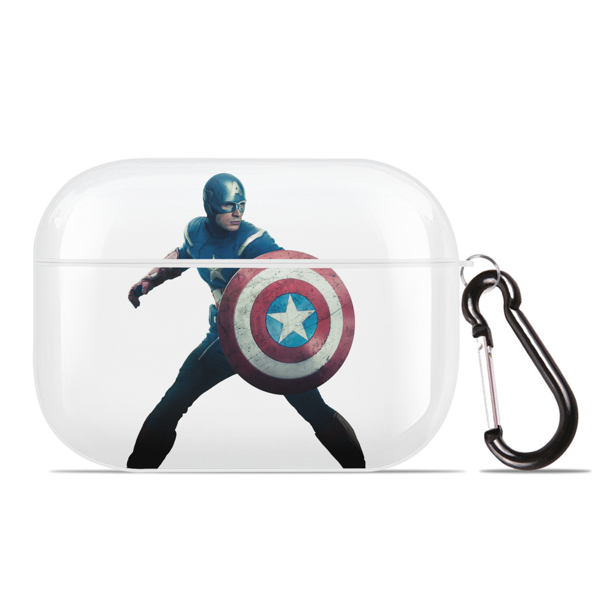 （画像用） アベンジャーズ The Avengers 【AirPods Pro用】ハードシェル保護ケース 耐衝撃・防指紋・カラビナ付き商品仕様